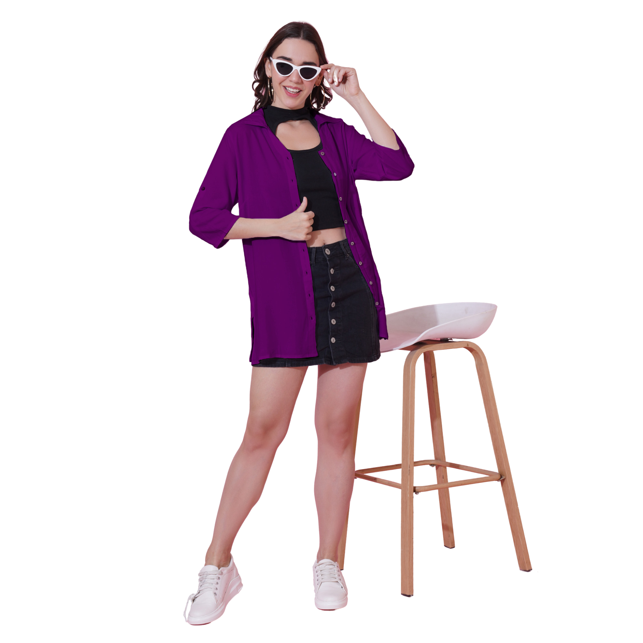 Purple Oversize Shirt