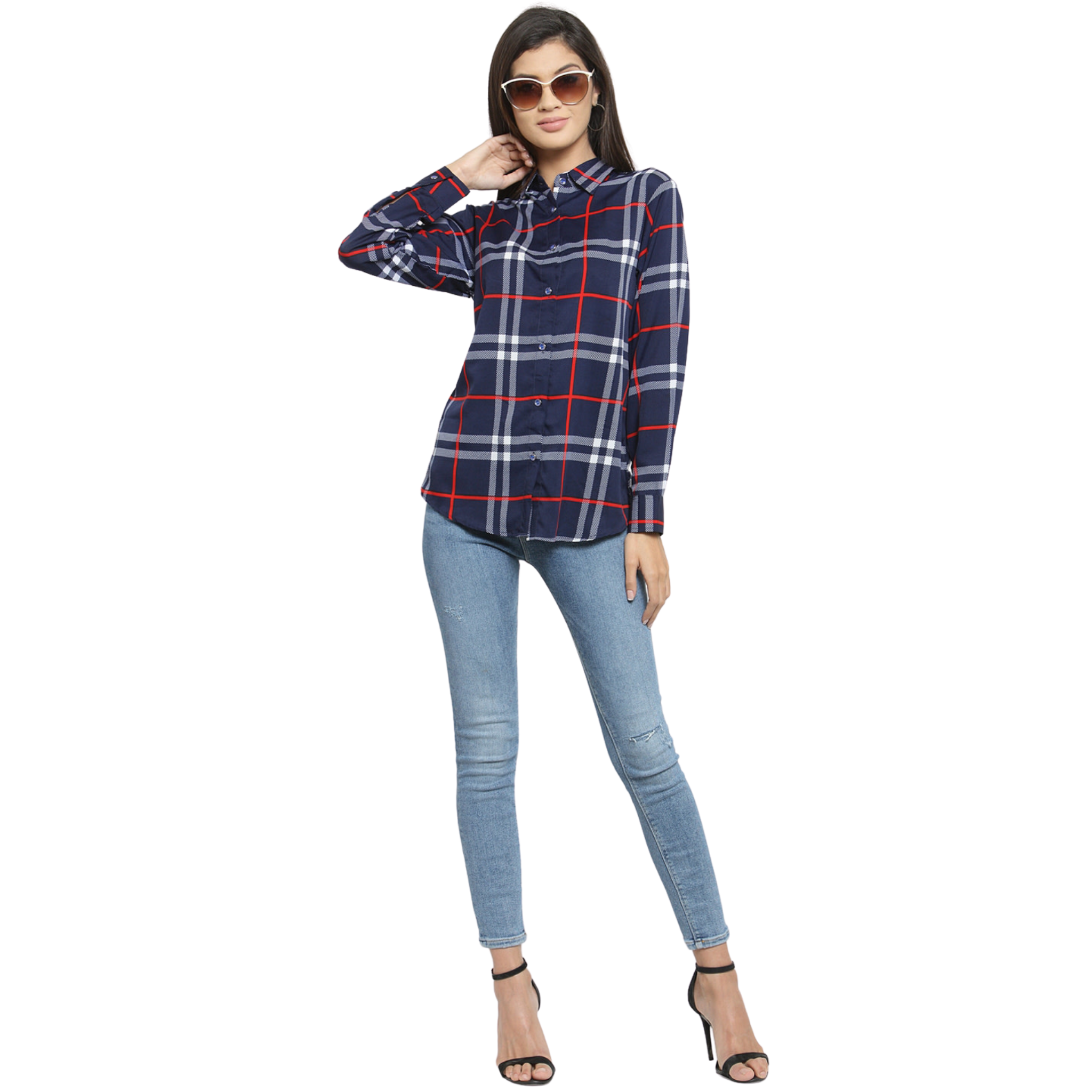 Blue and Red Checkered Shirt