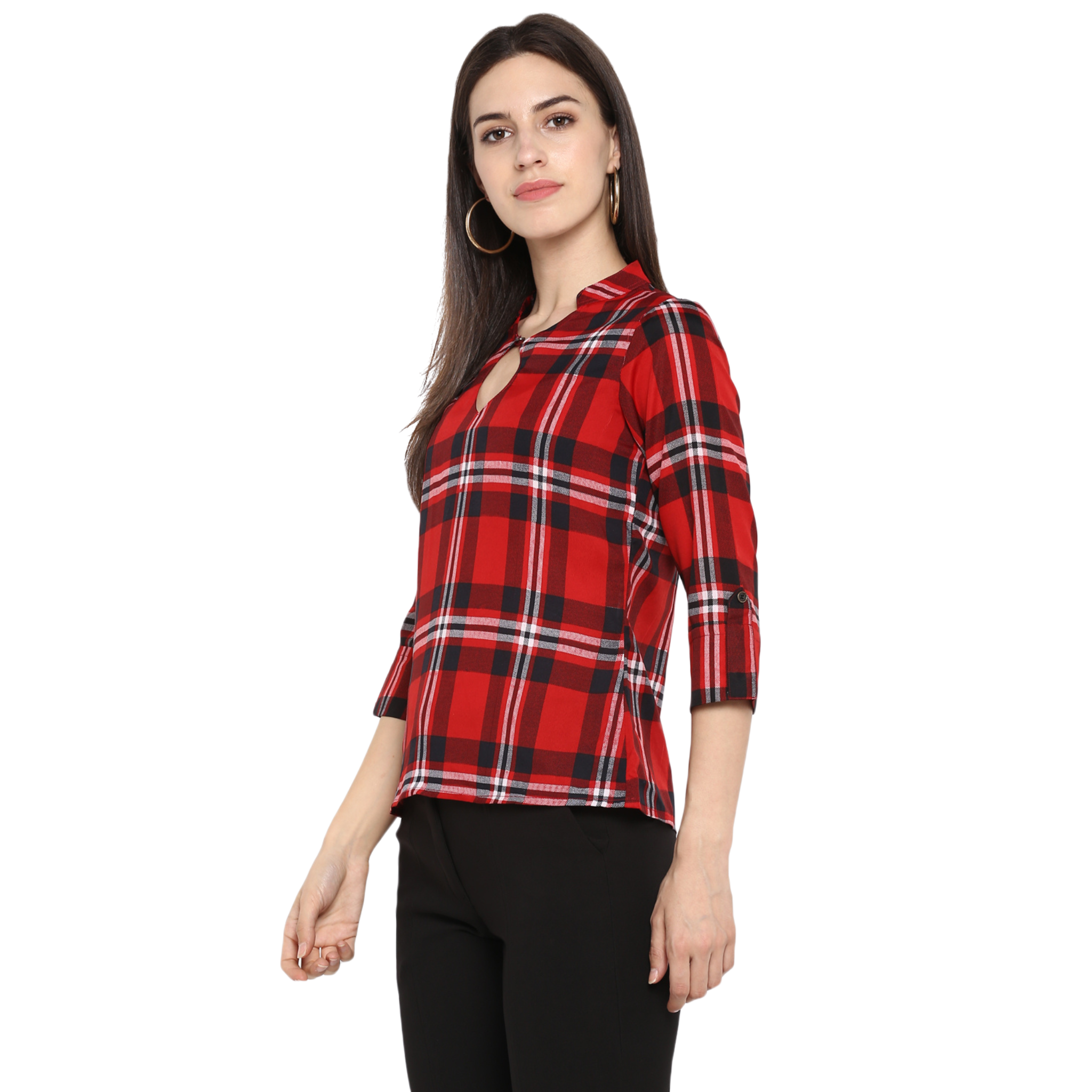 Red And Black Checkered Top
