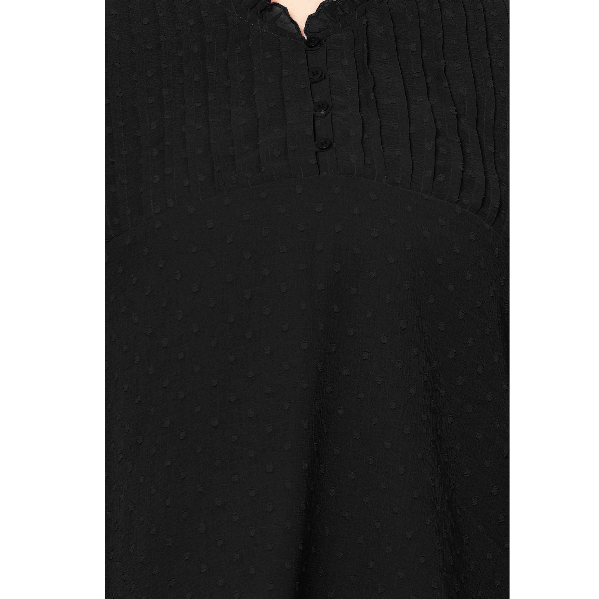 Black Georgette Plus Size Tunic
