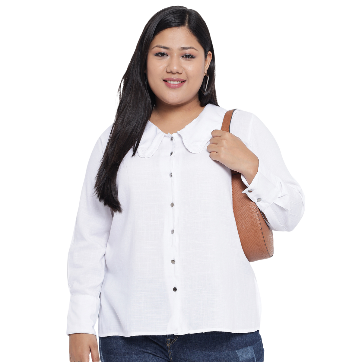 White Regular Plus Size Shirt