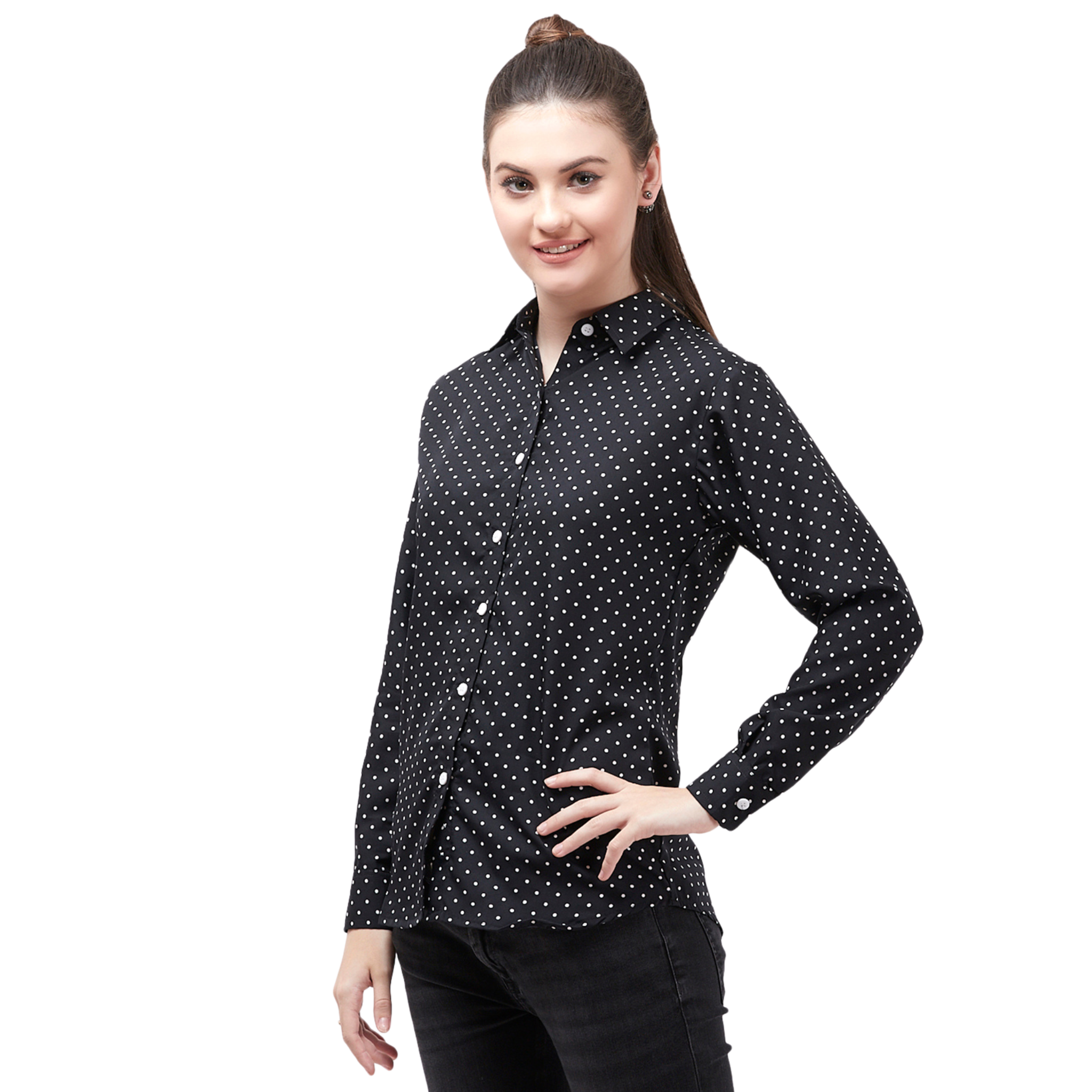 Black Polka Dot Shirt
