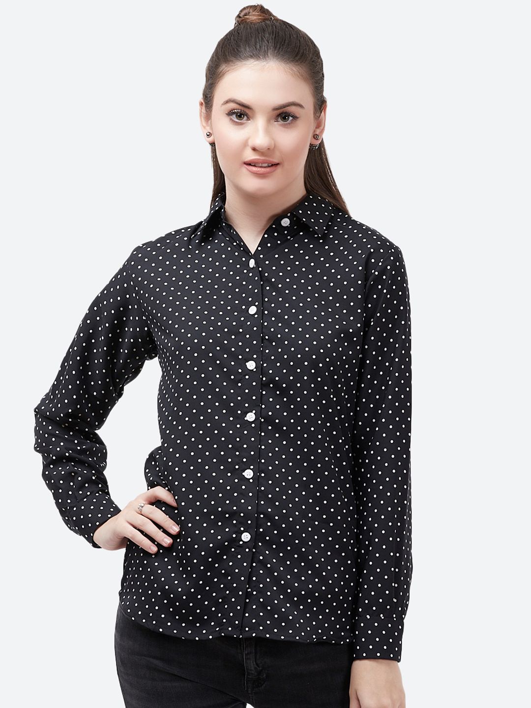Black Polka Dot Shirt — view 7