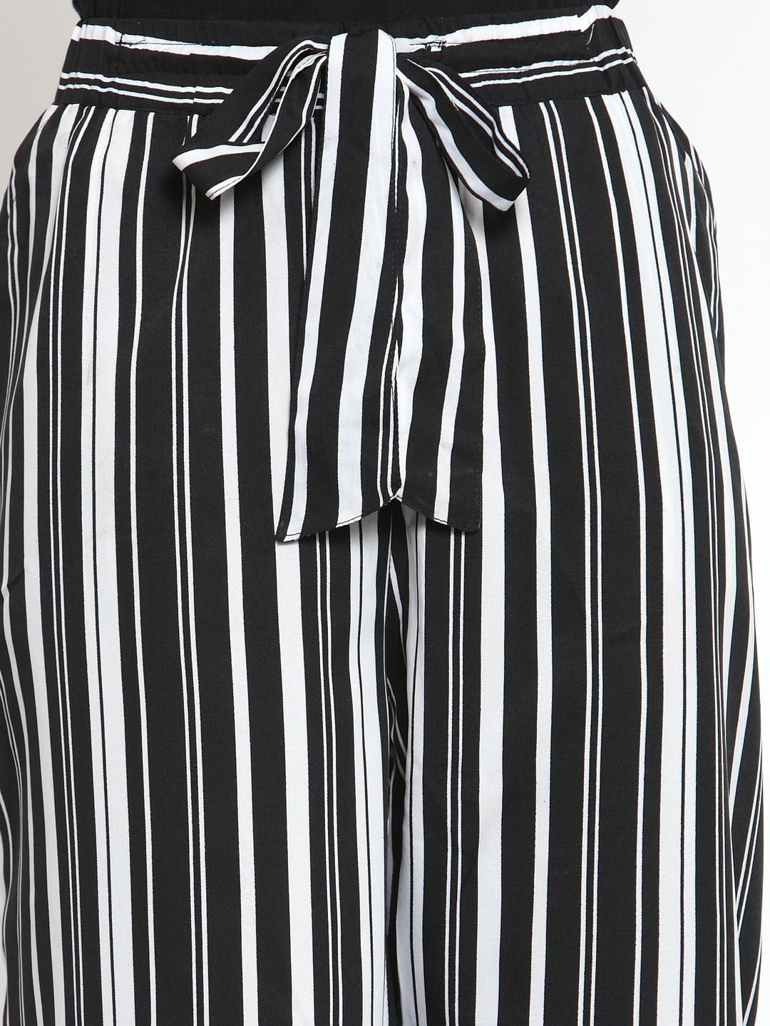 Black And White Stripe Culottes — view 4
