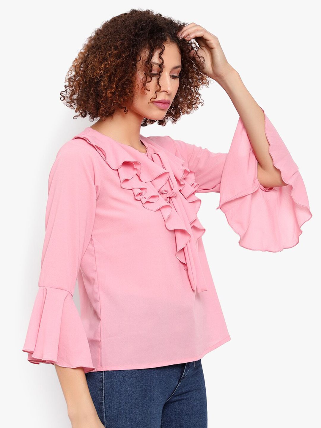 Pink Flared Top — view 6