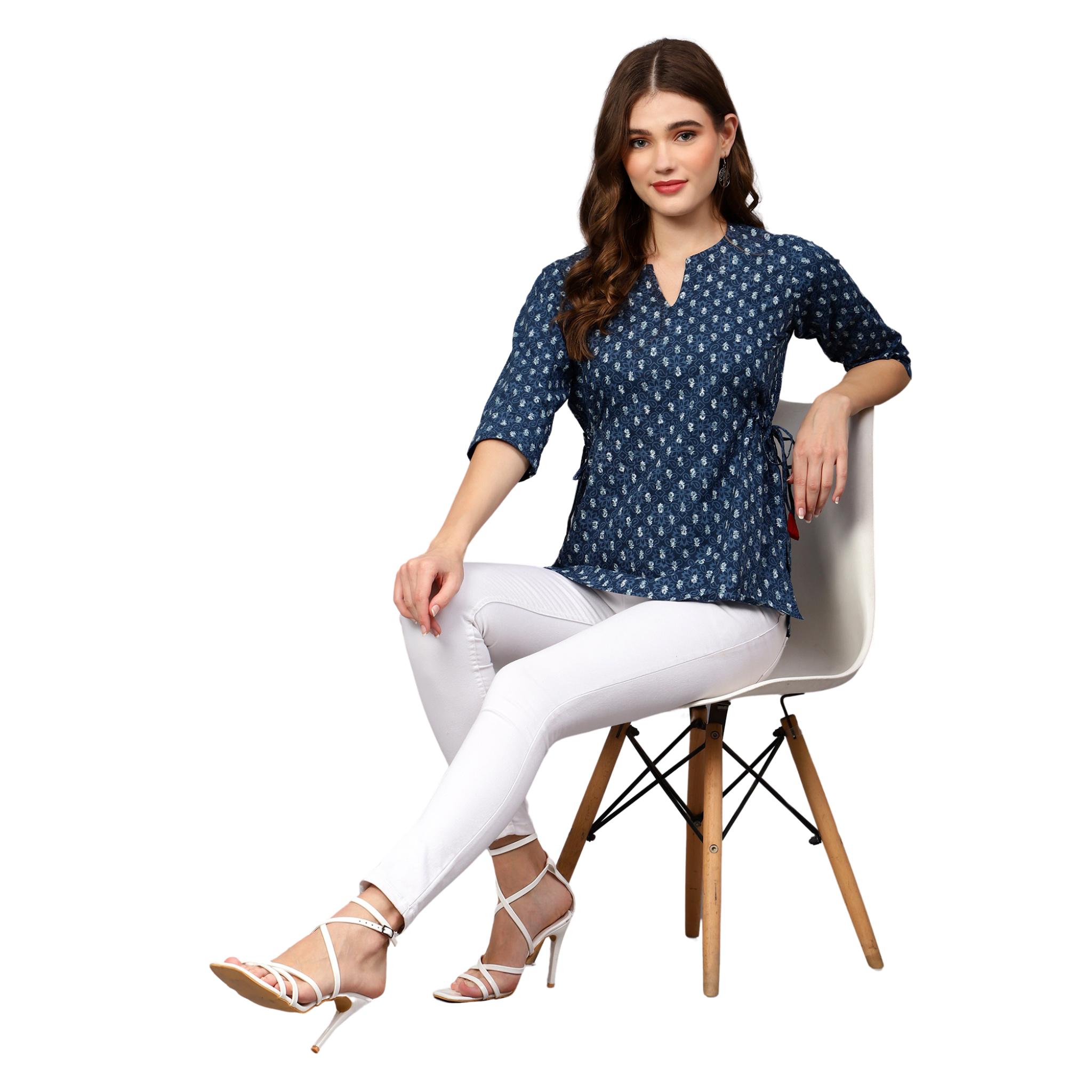 Blue Indigo Hand Block Tunic