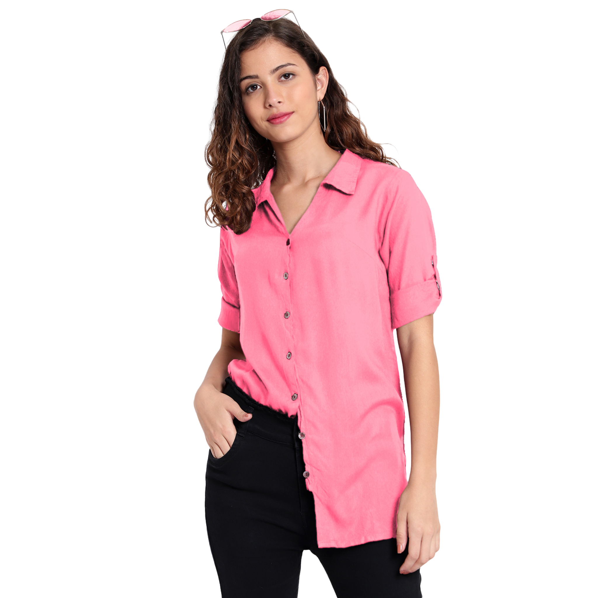 Pink Longline Shirt