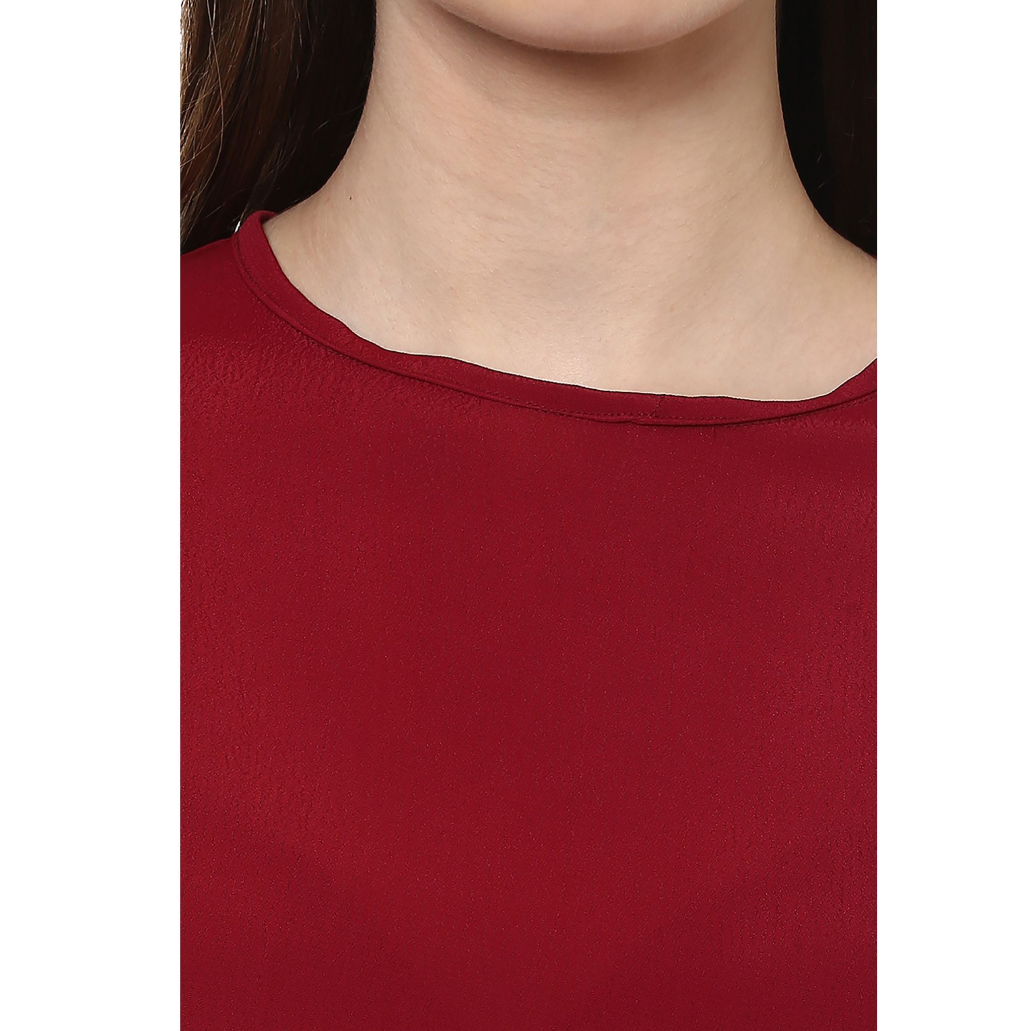 Maroon Crepe Top
