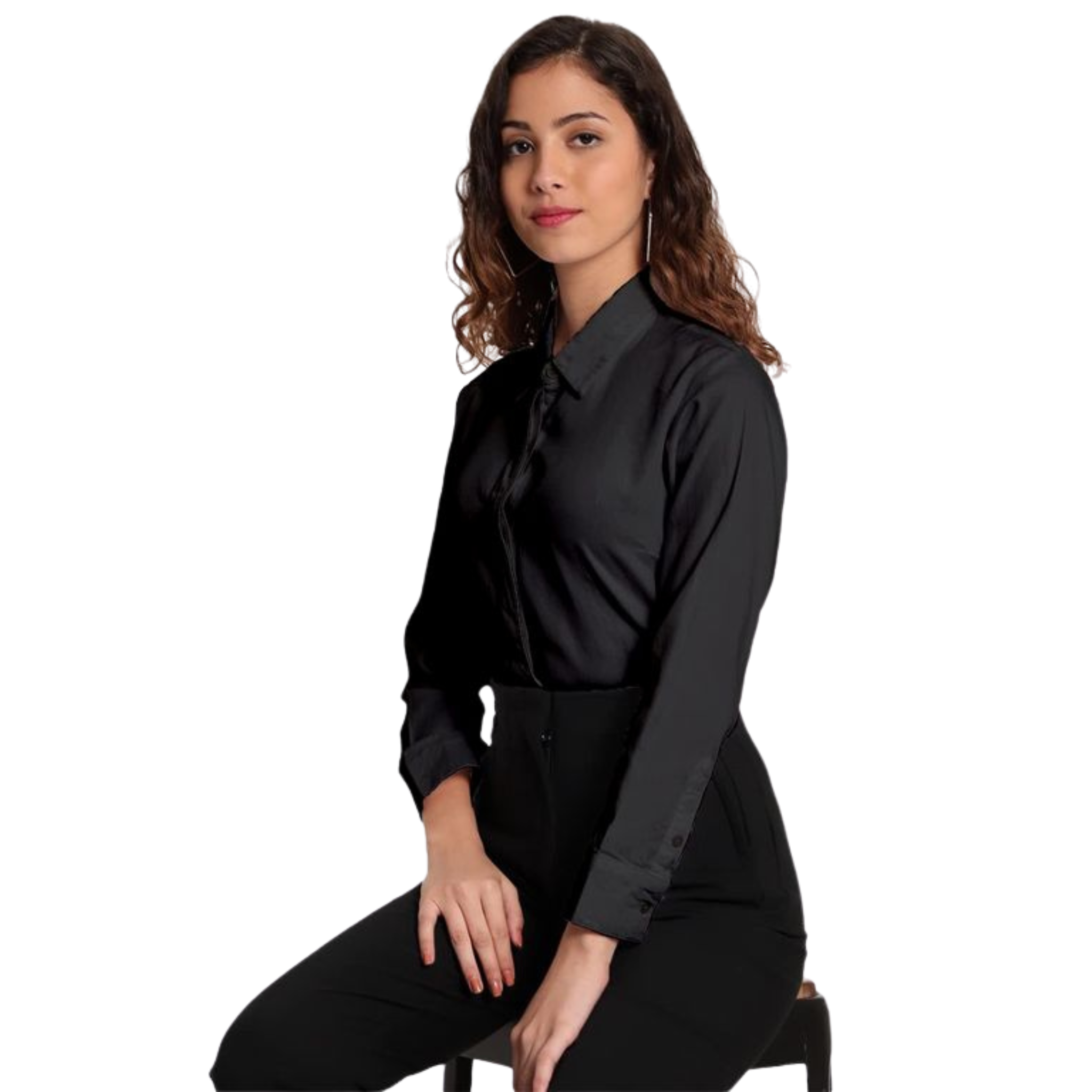 Black Slim Fit Formal Shirt