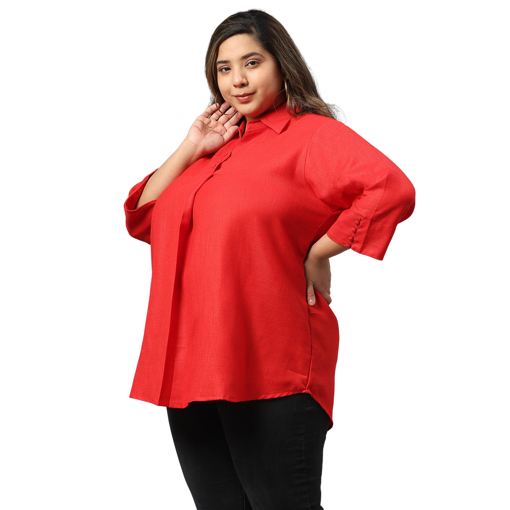 Red Plus Size Tunic