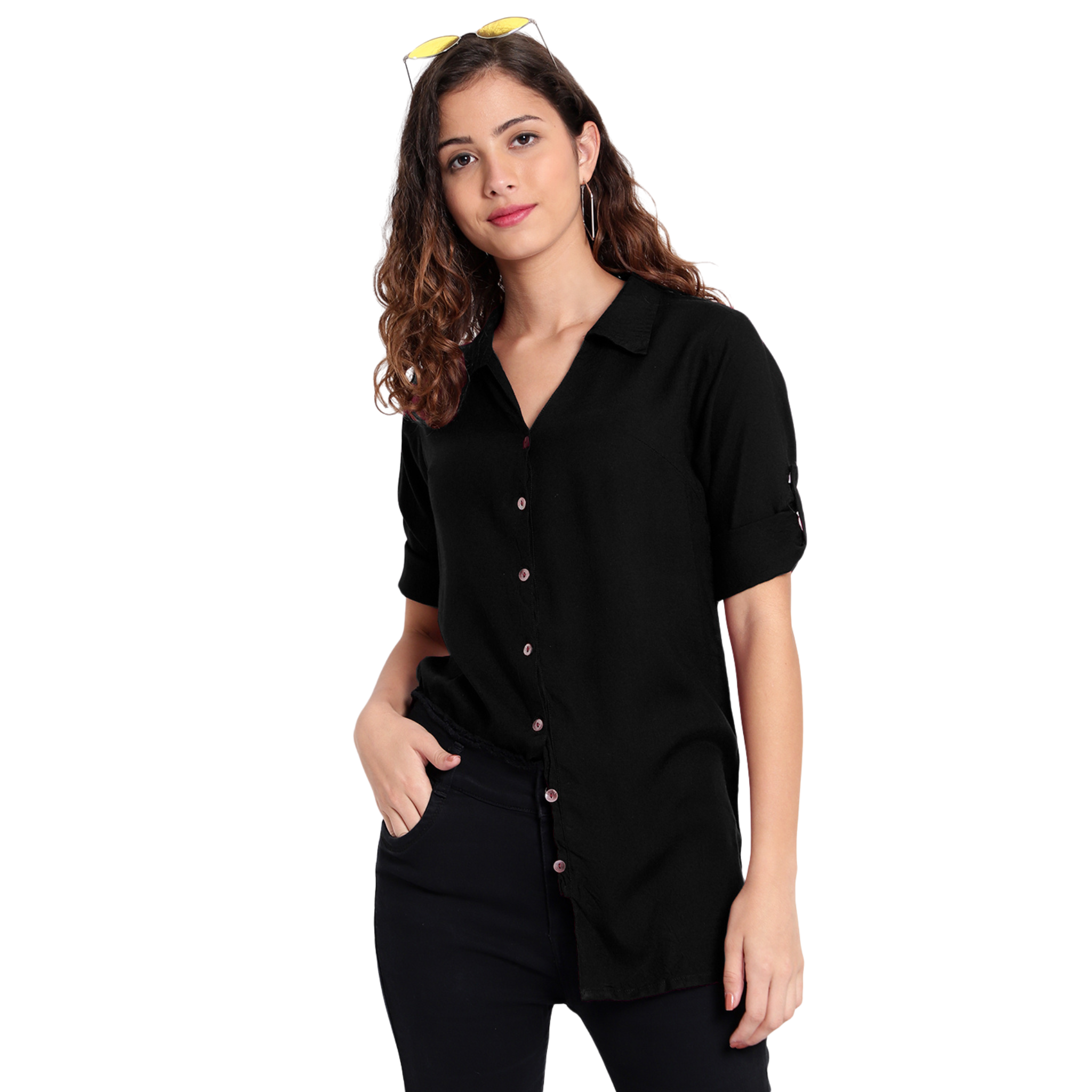 Black Longline Shirt