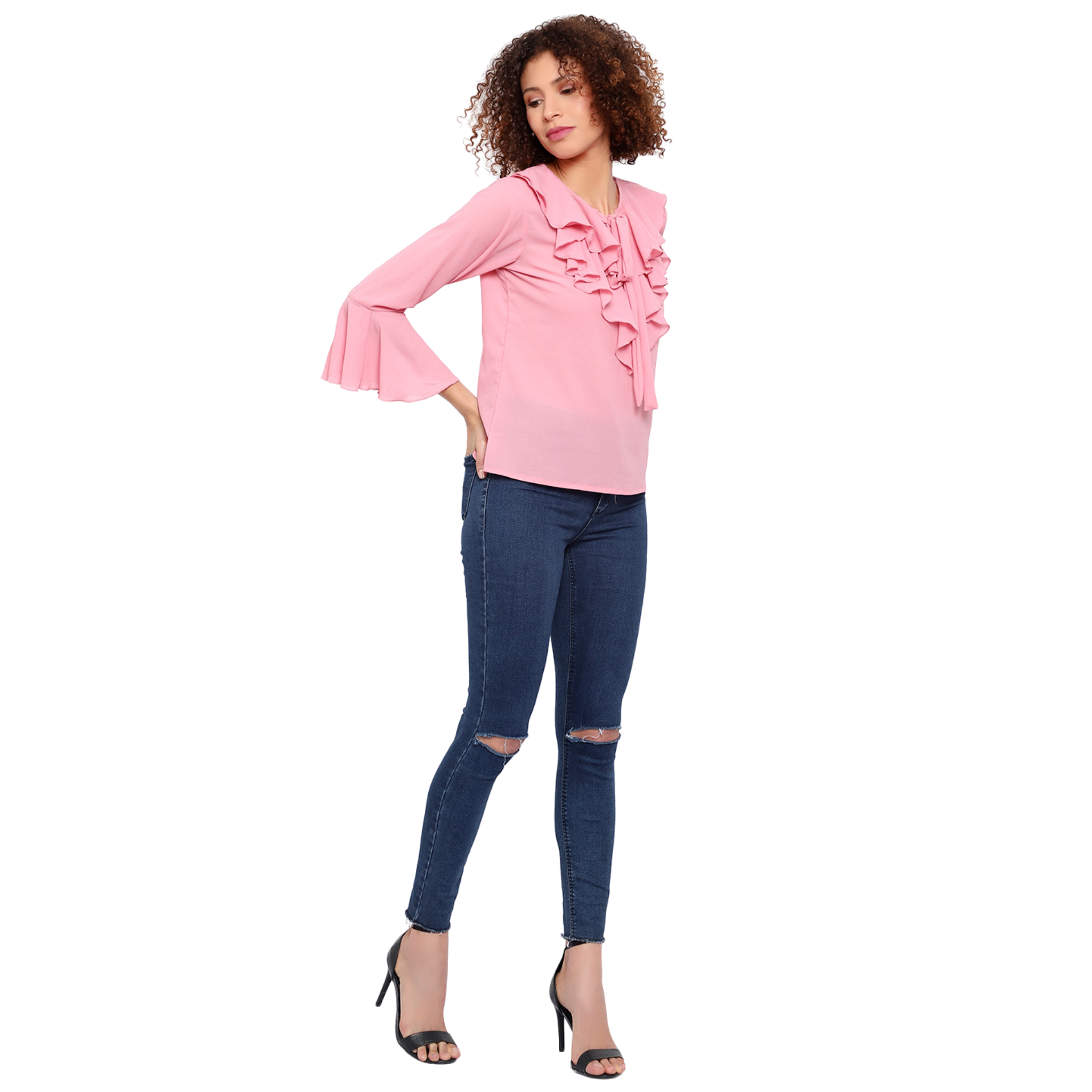 Pink Flared Top