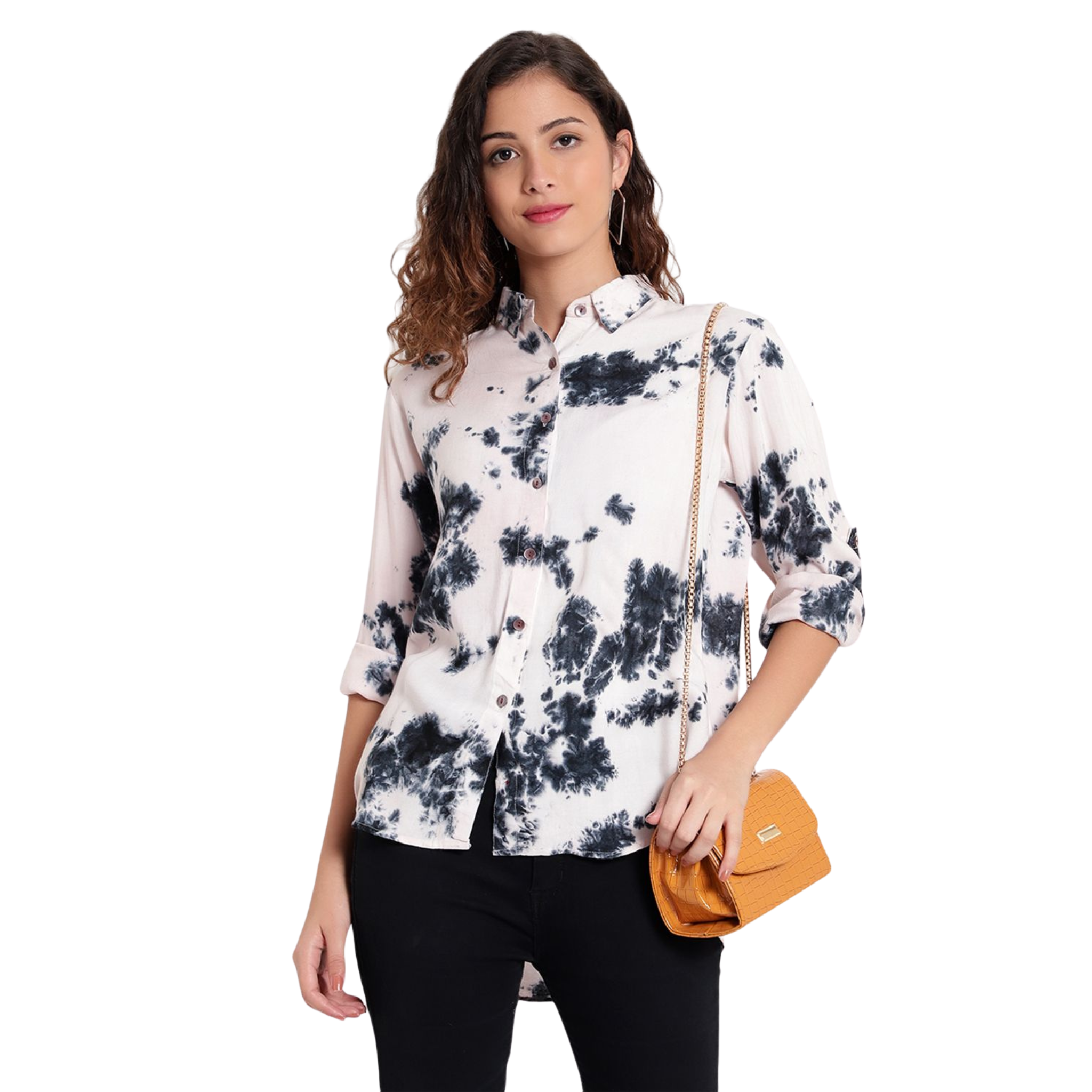 Black and White Tie Dye Shirt