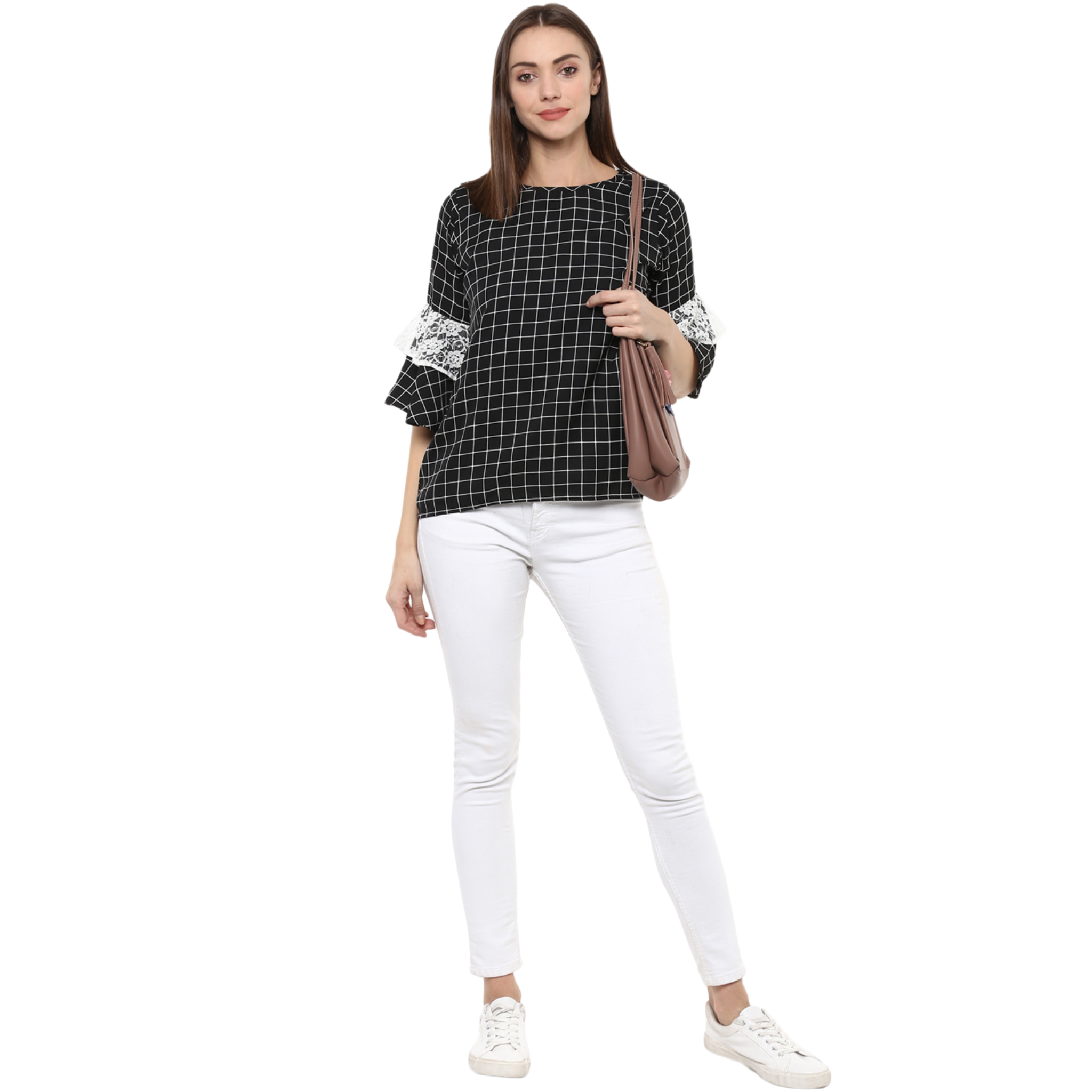 Black Checkered Top