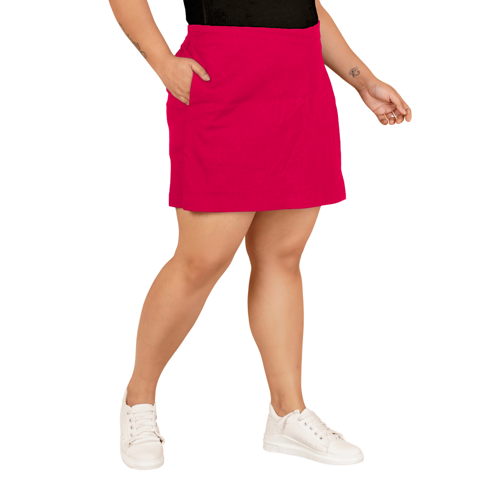 Pink Cotton Skorts