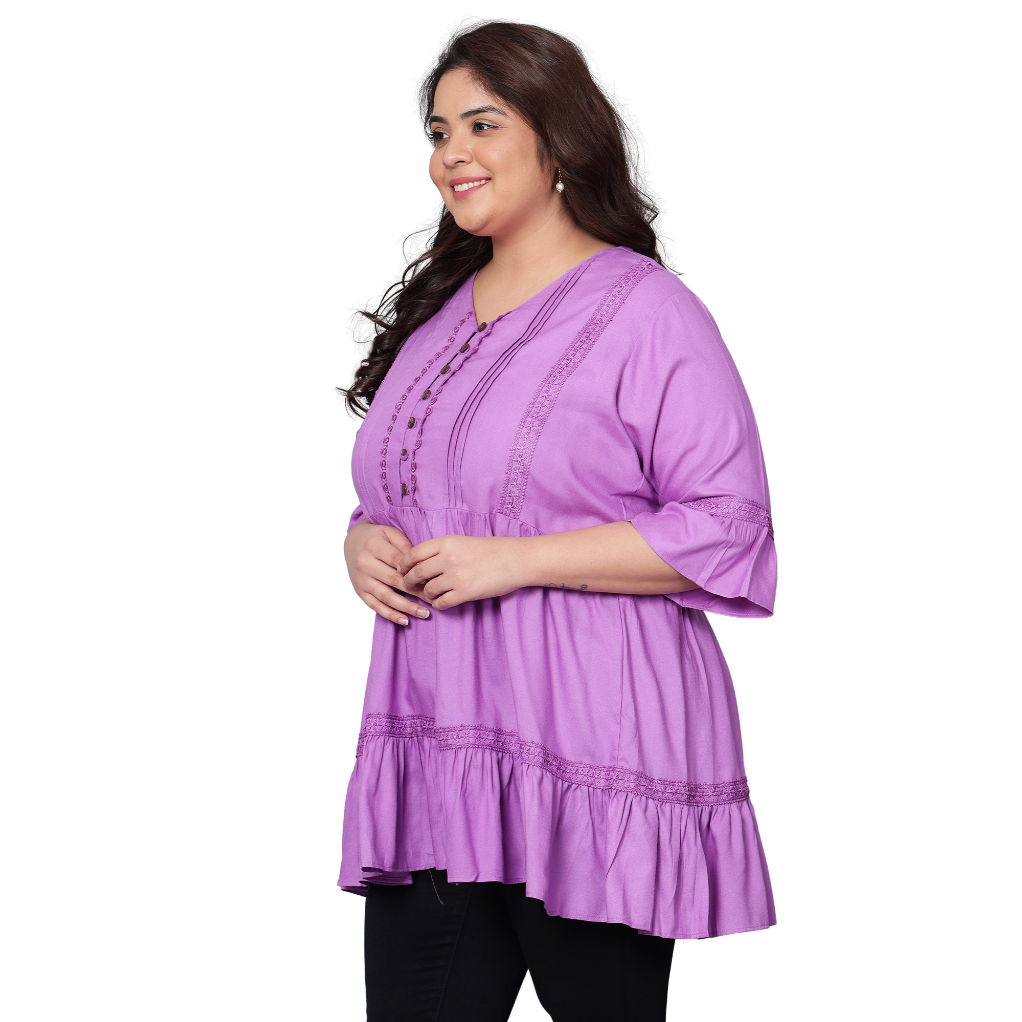 Lavender Lace Plus Size Tunic