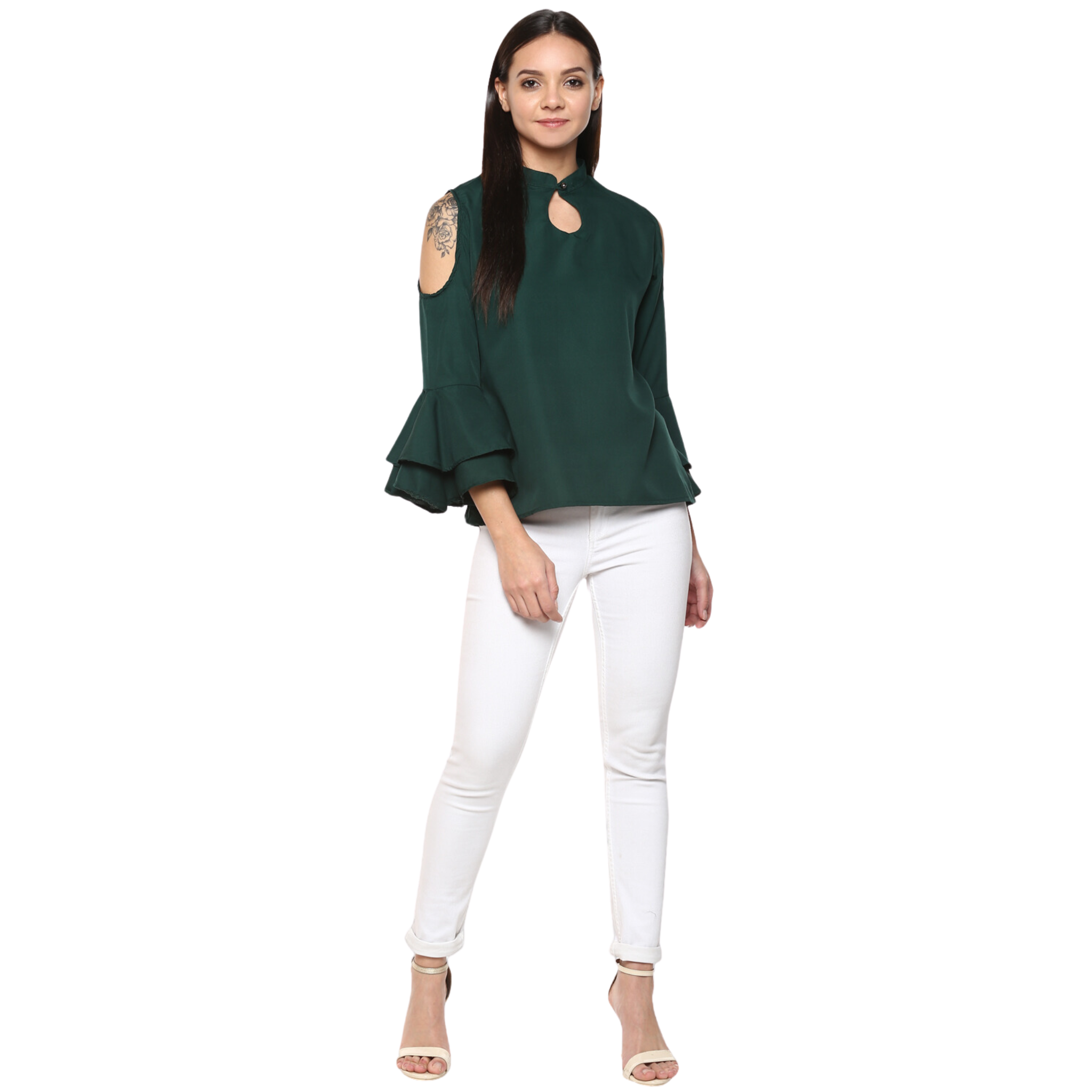 Green Georgette Top