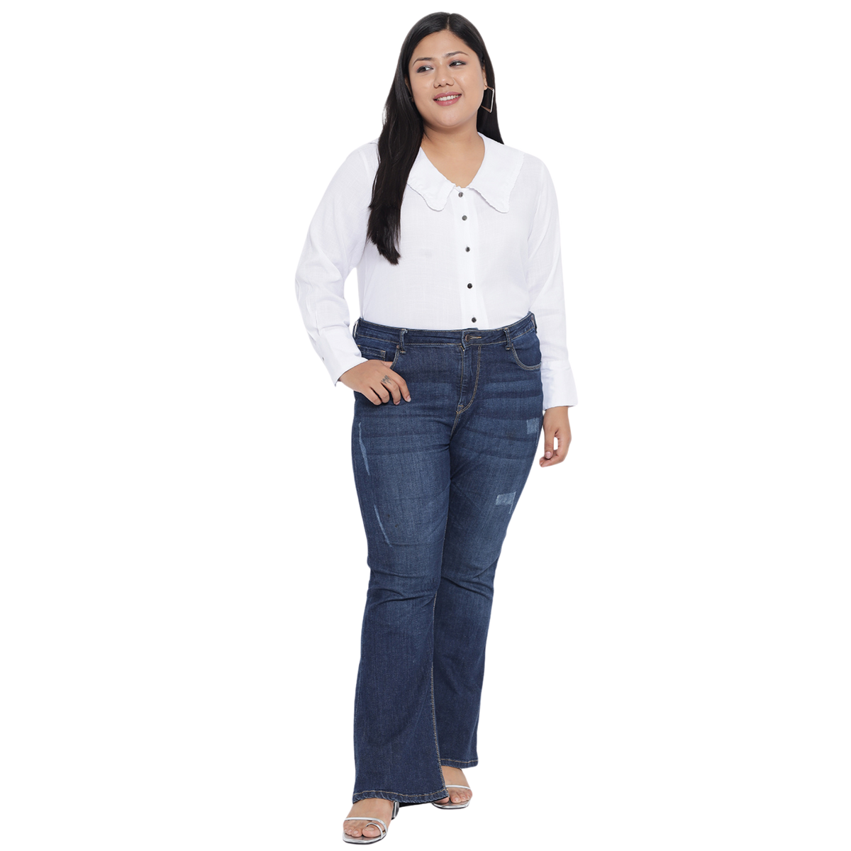 White Regular Plus Size Shirt