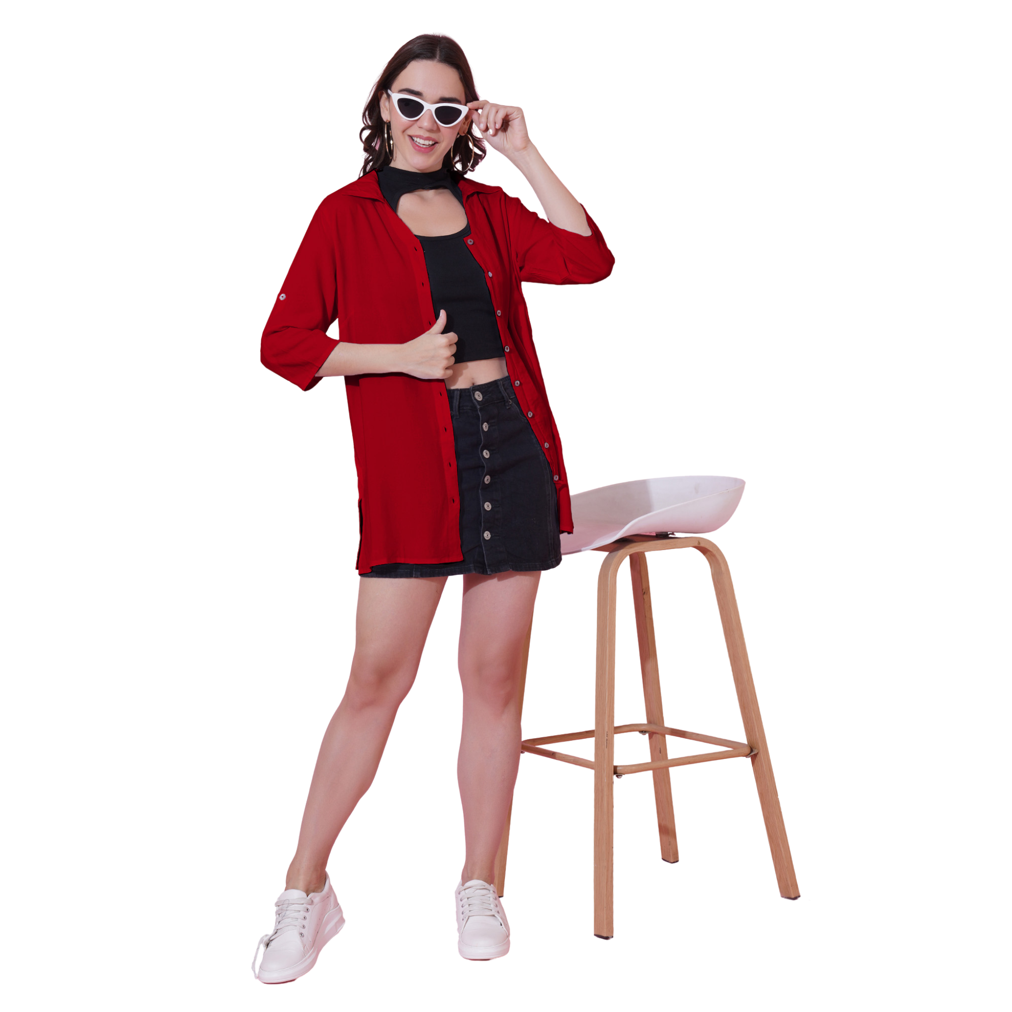 Red Oversize Shirt