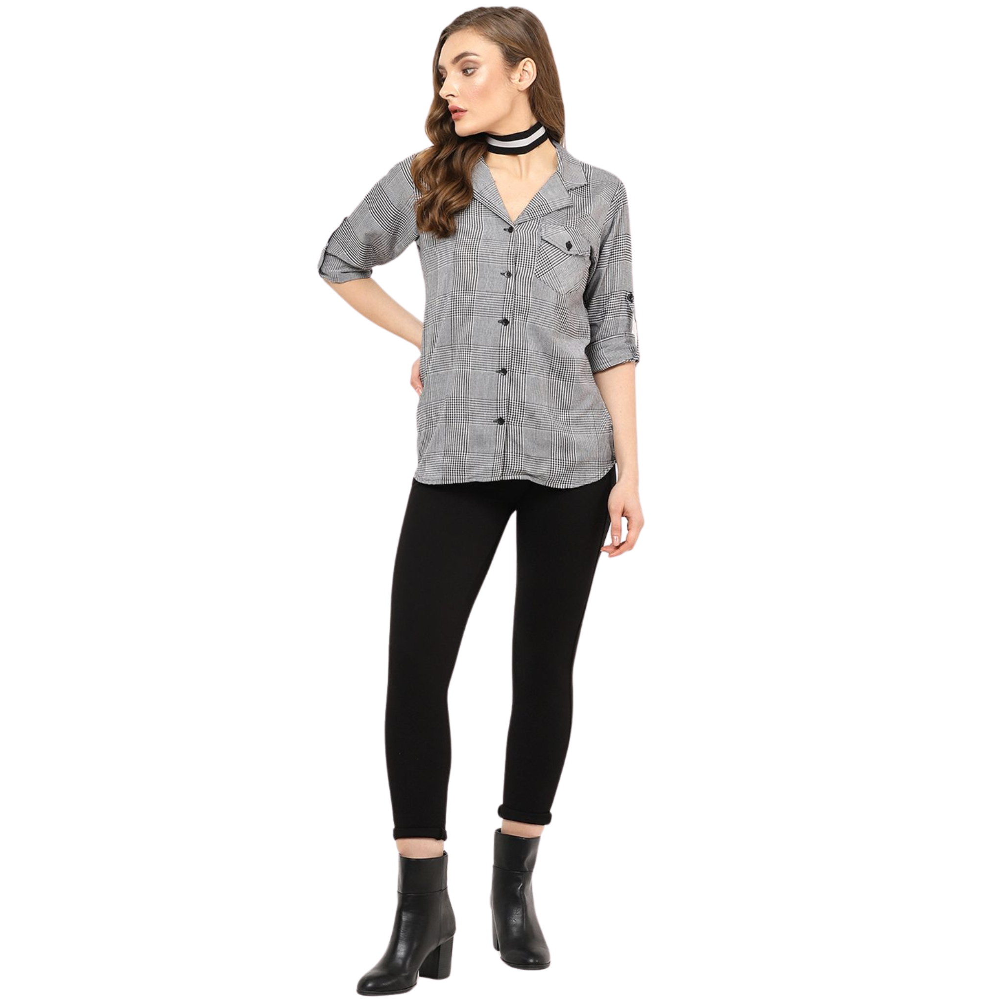 Black And White Classic Checkered Shirt
