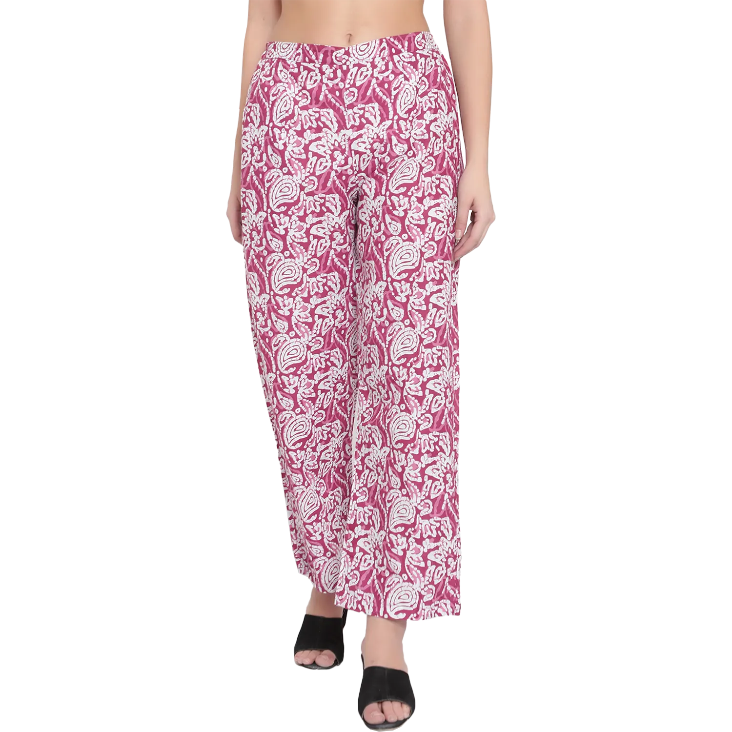 Pink Hand Block Print Trousers