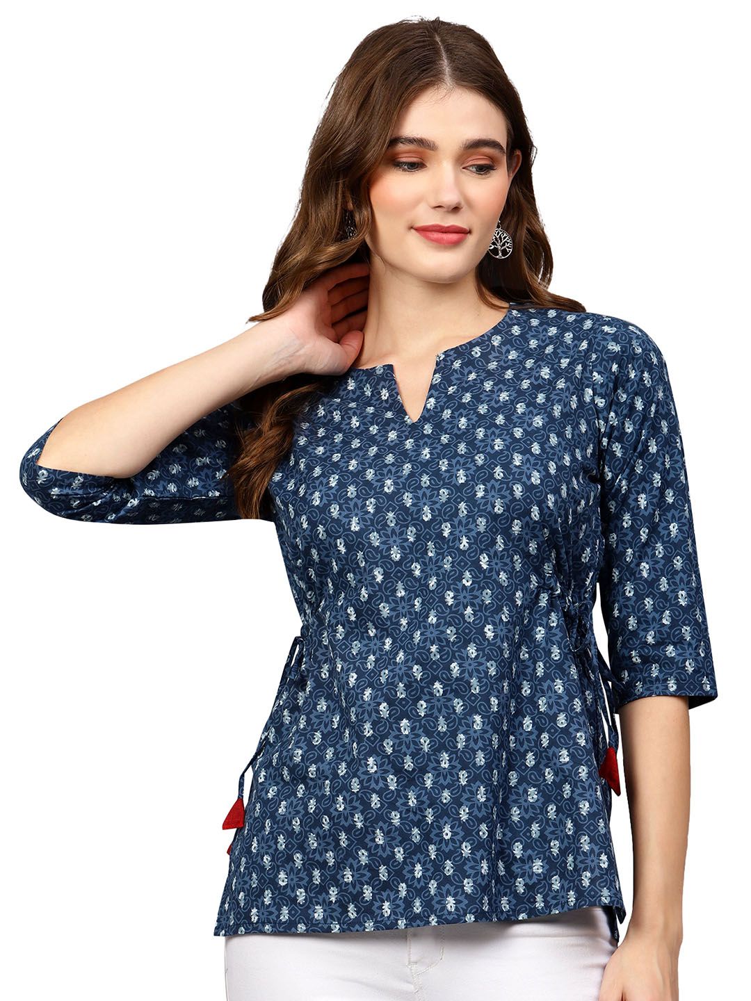 Blue Indigo Hand Block Tunic — view 15