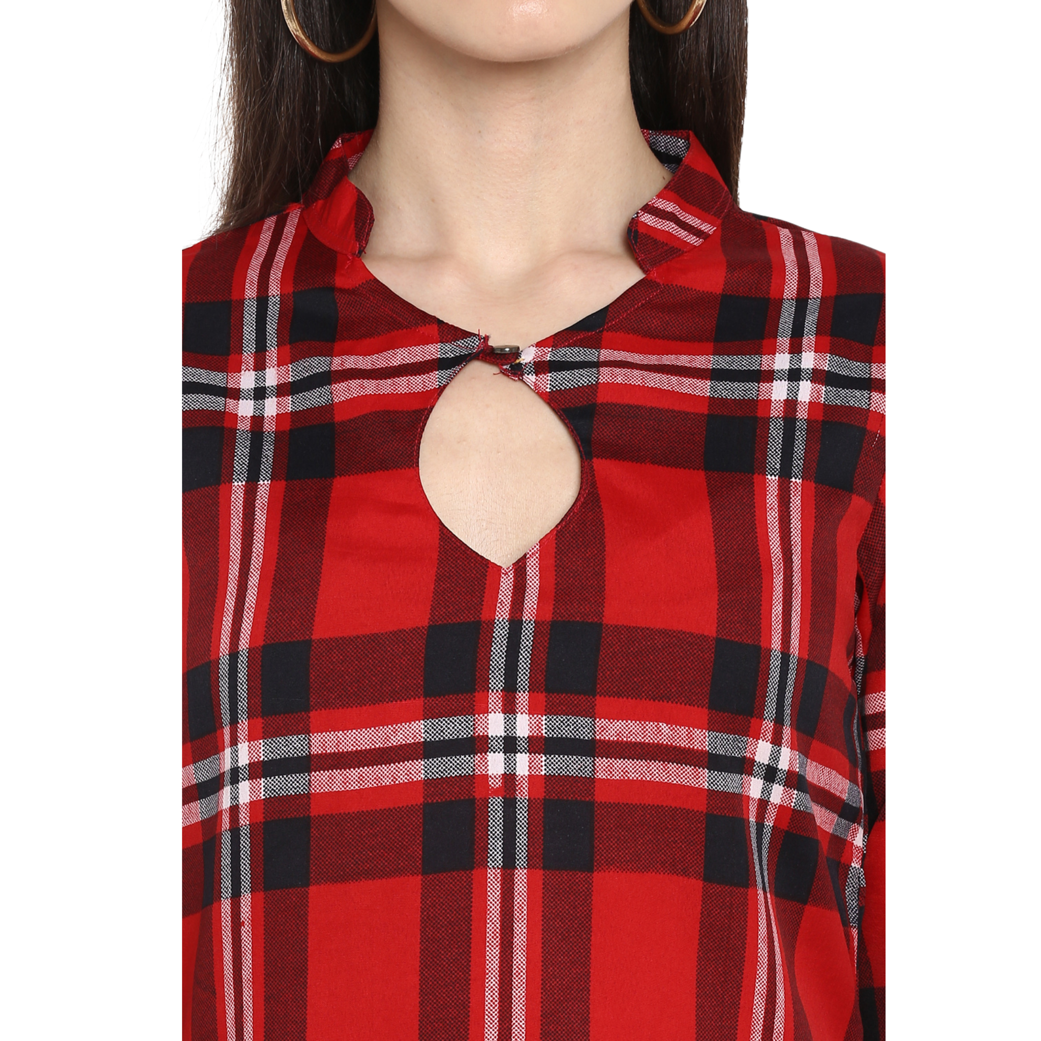 Red And Black Checkered Top
