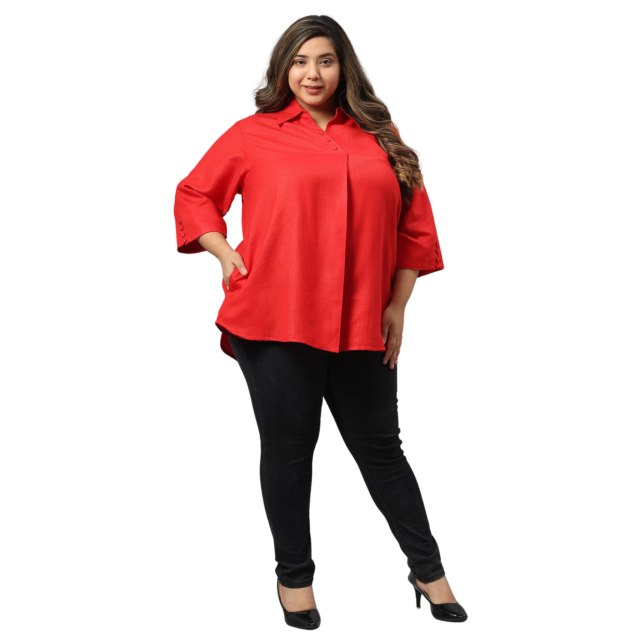 Red Plus Size Tunic