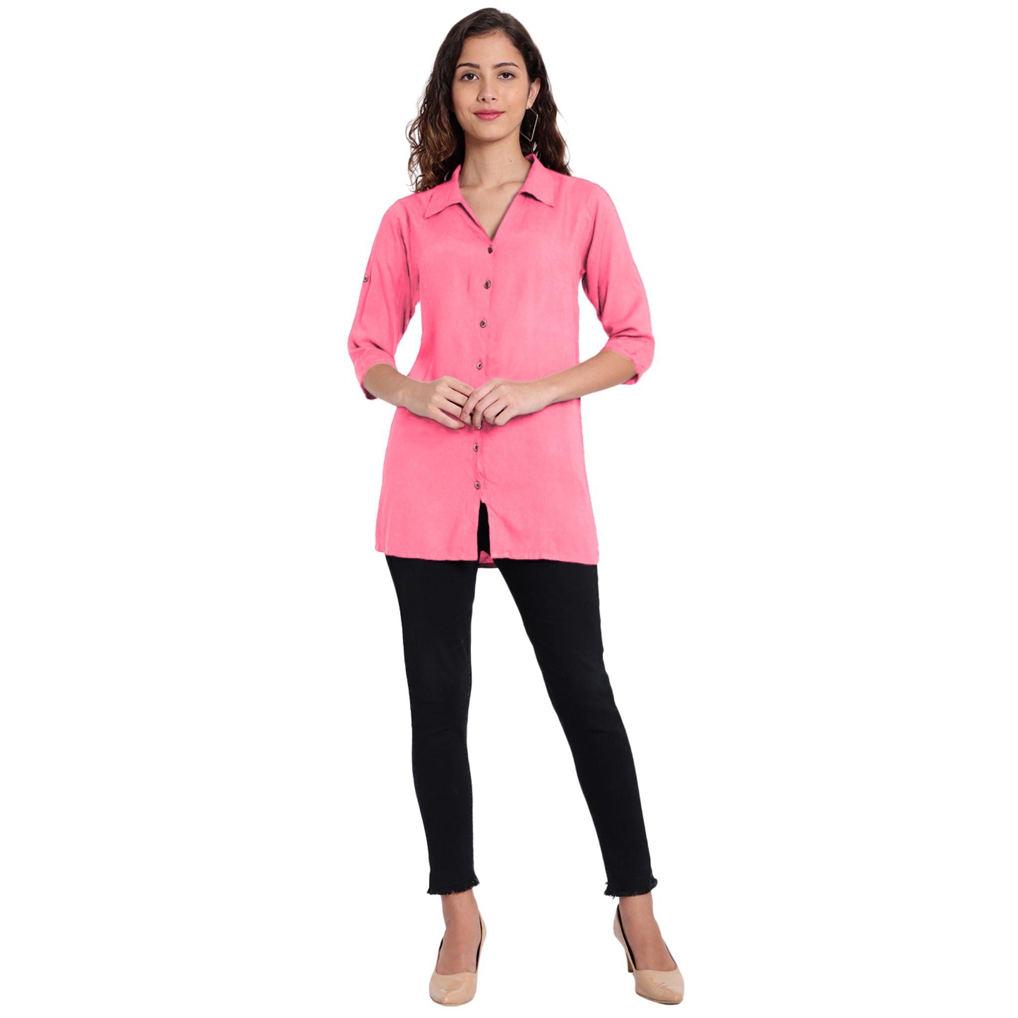 Pink Longline Shirt