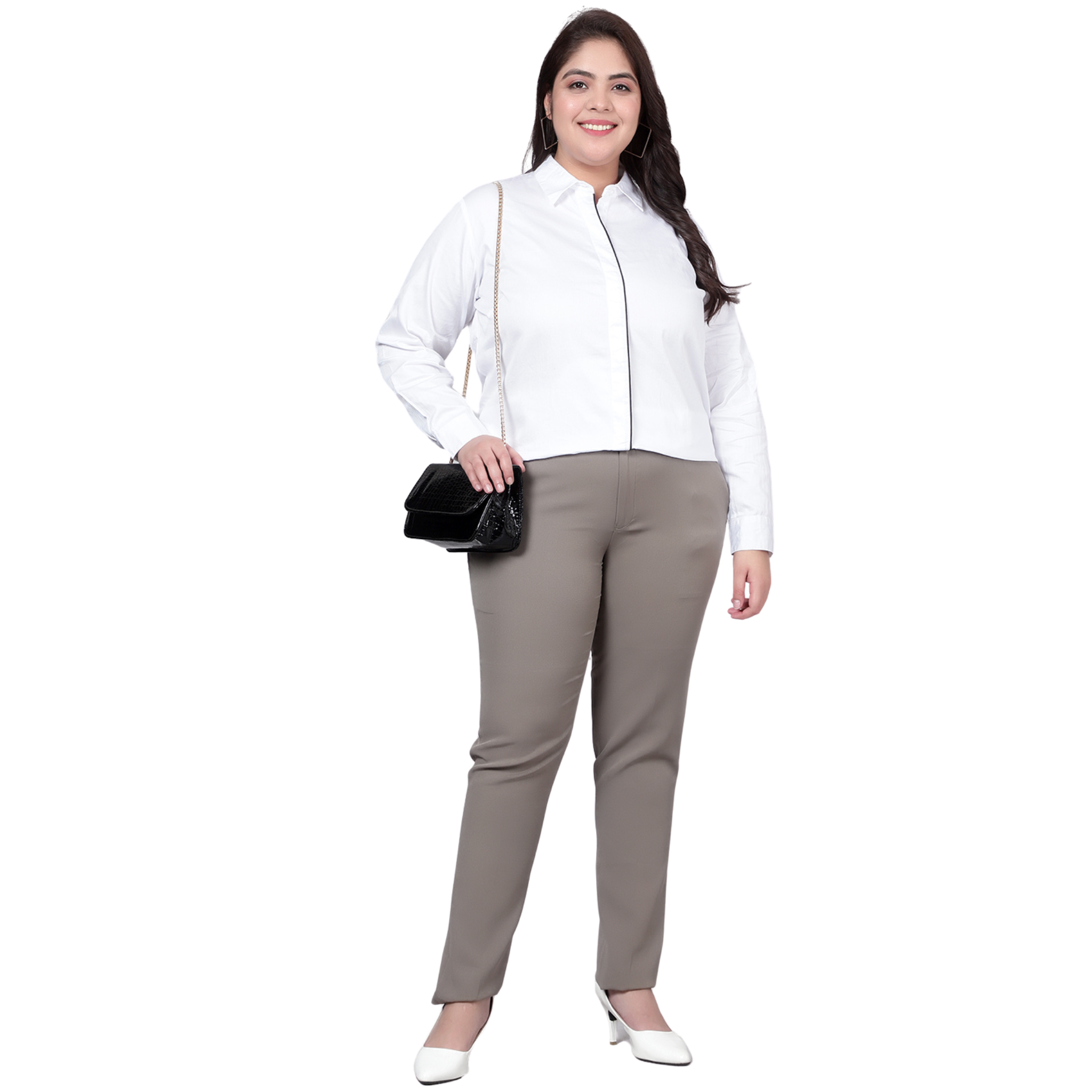 White Formal Plus Size Shirt