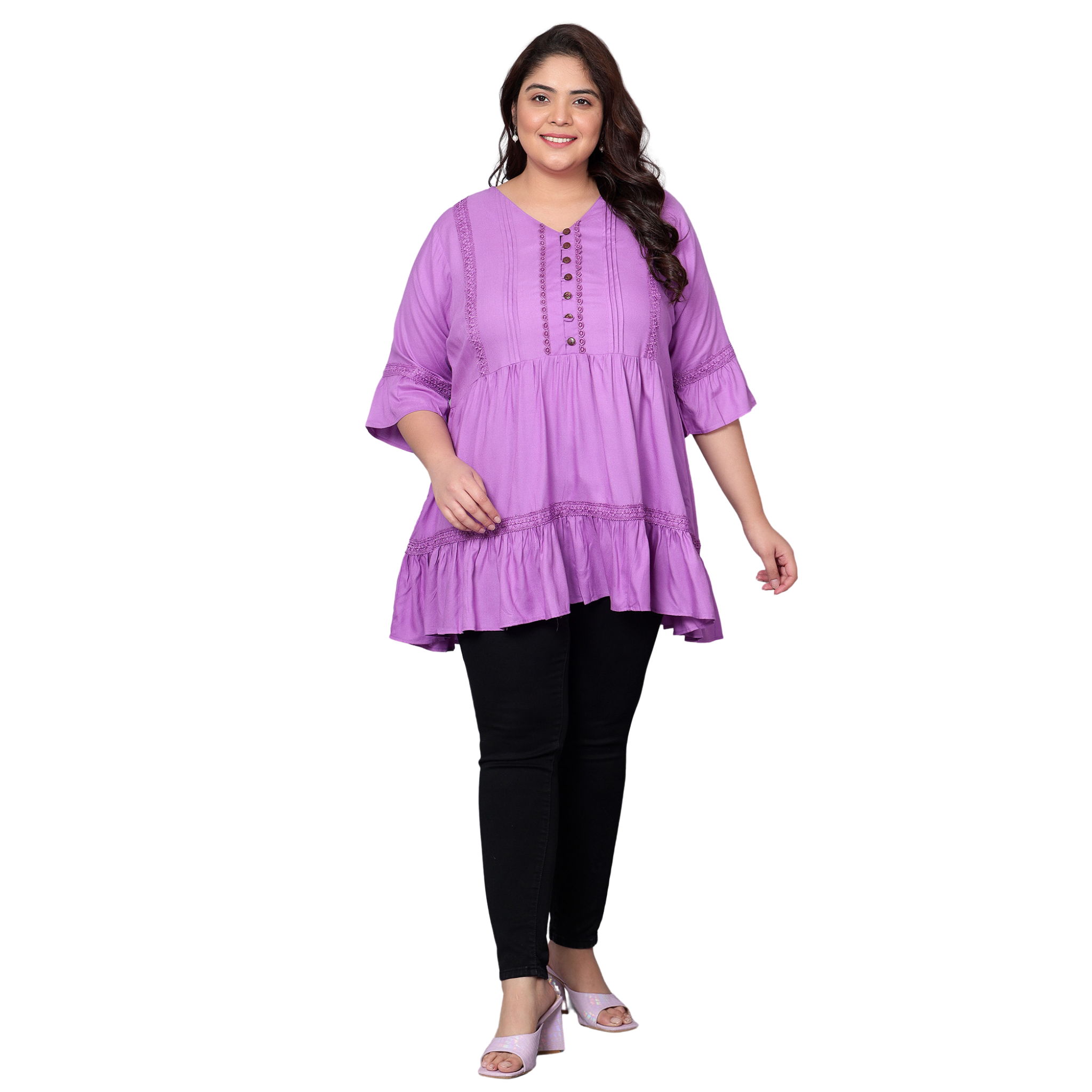 Lavender Lace Plus Size Tunic