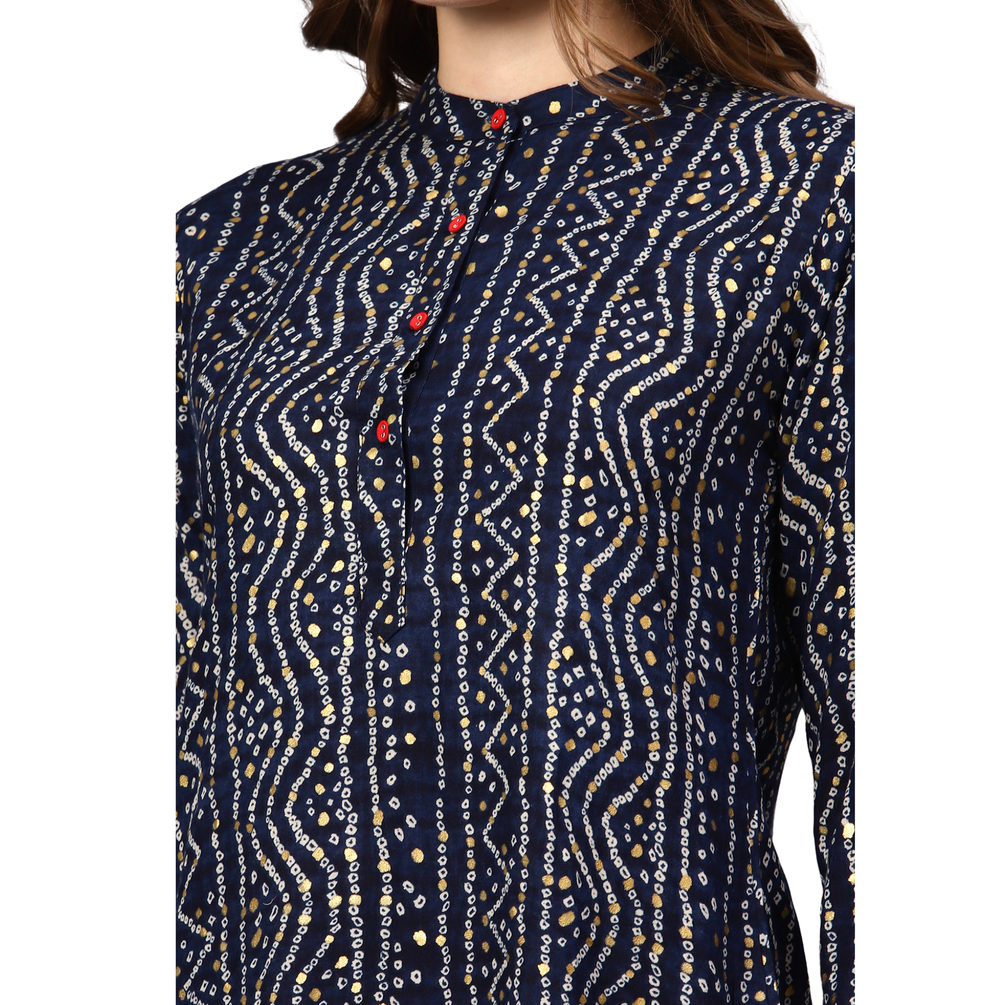 Blue Bandhani Print Tunic