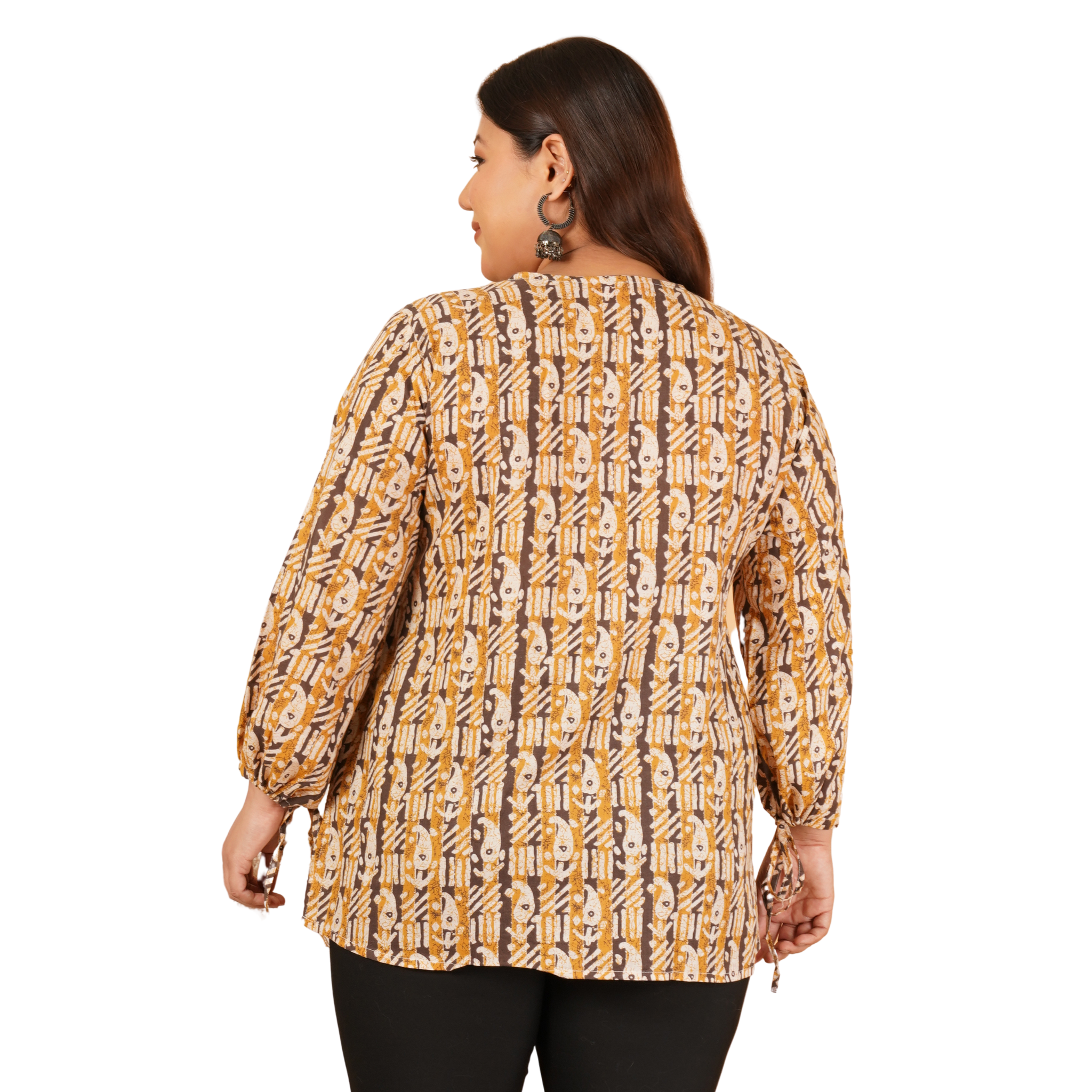 Mustard Paisley Plus Size Tunic