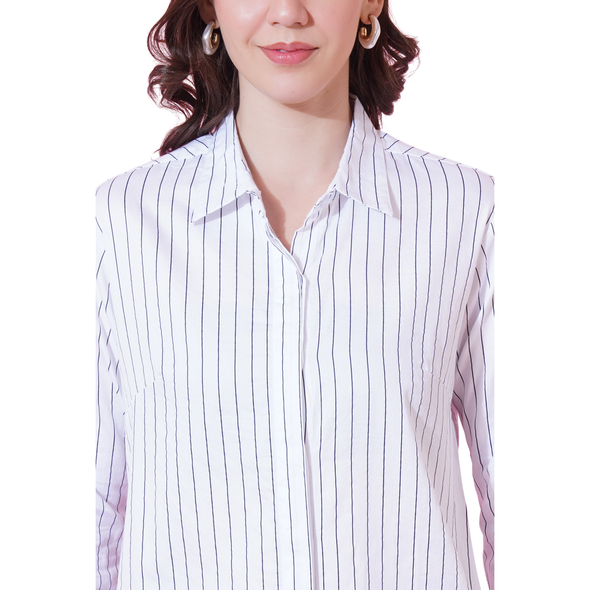 White Stripe Formal Shirt