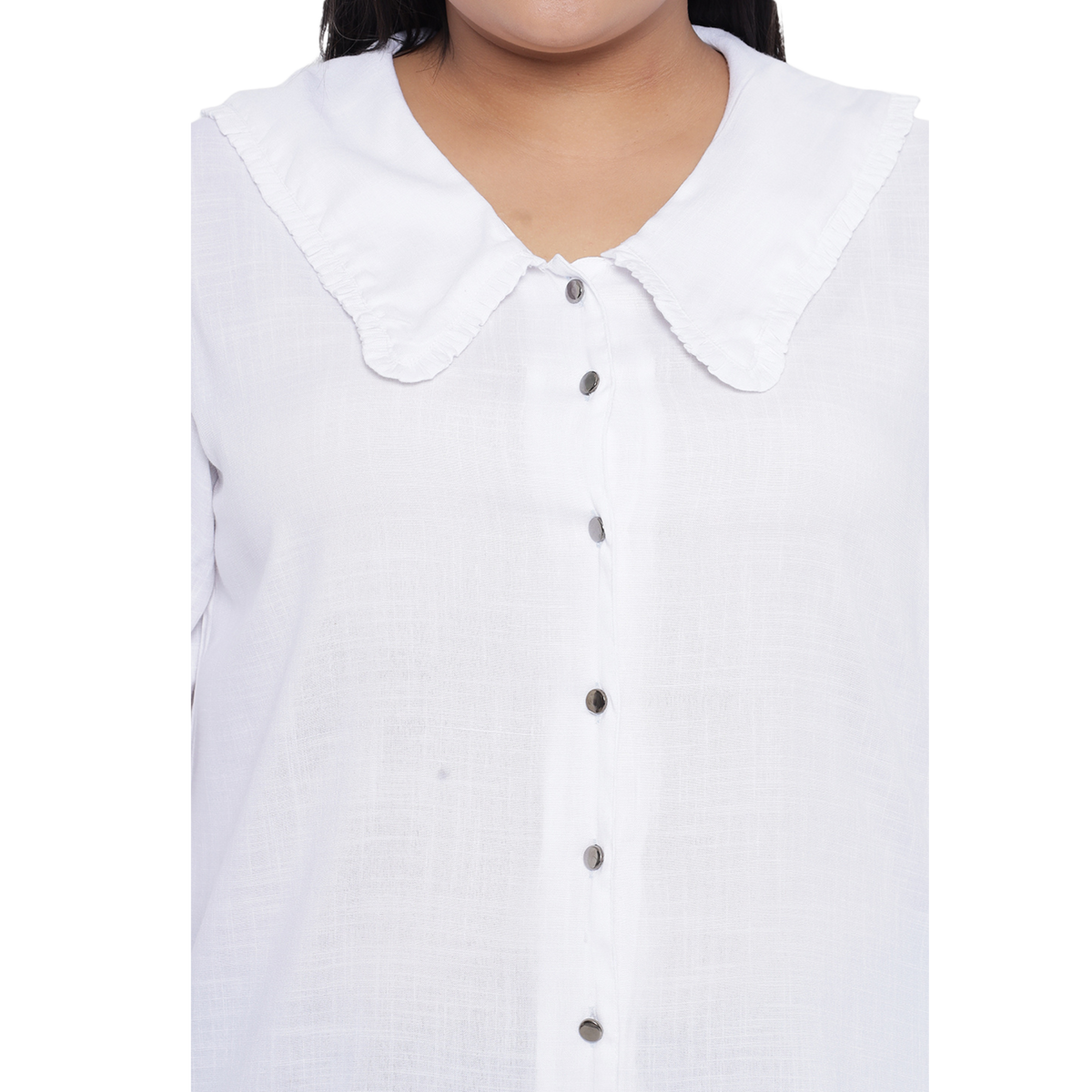 White Regular Plus Size Shirt
