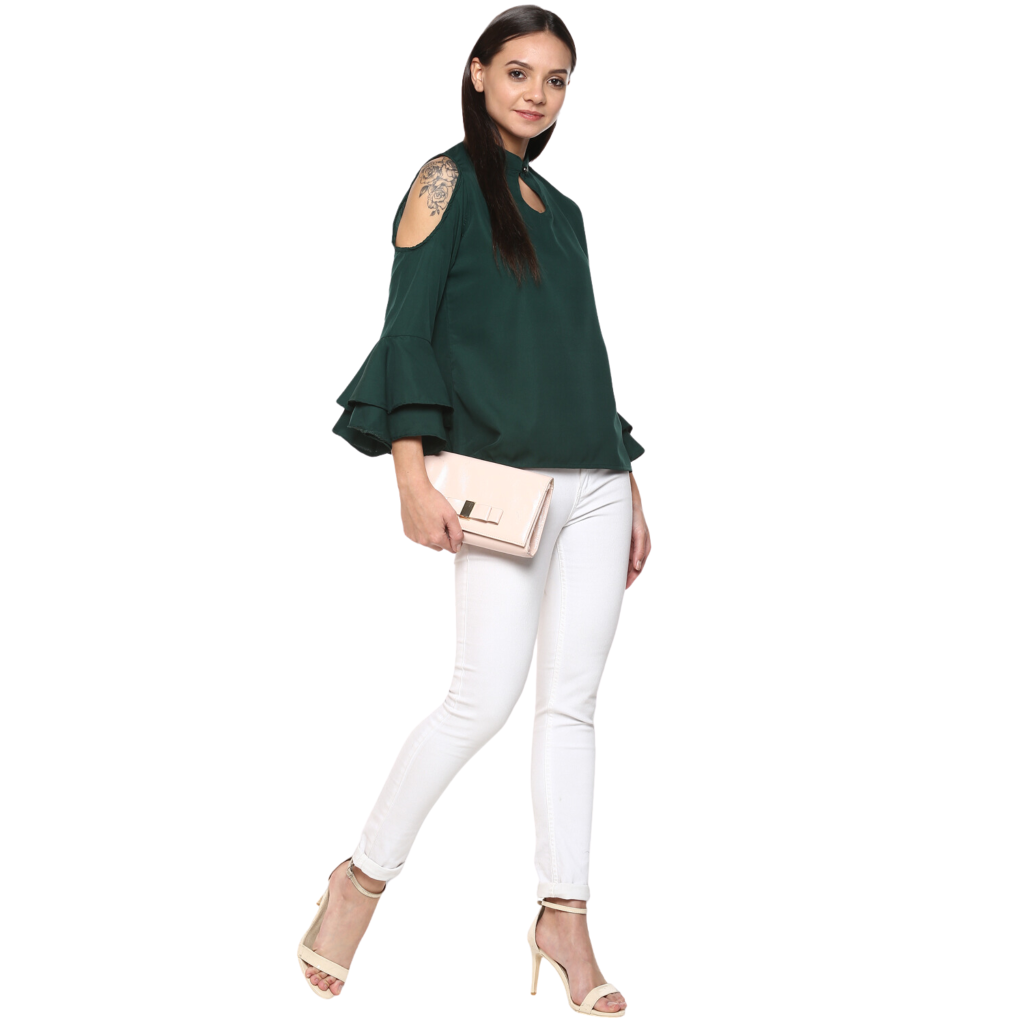 Green Georgette Top