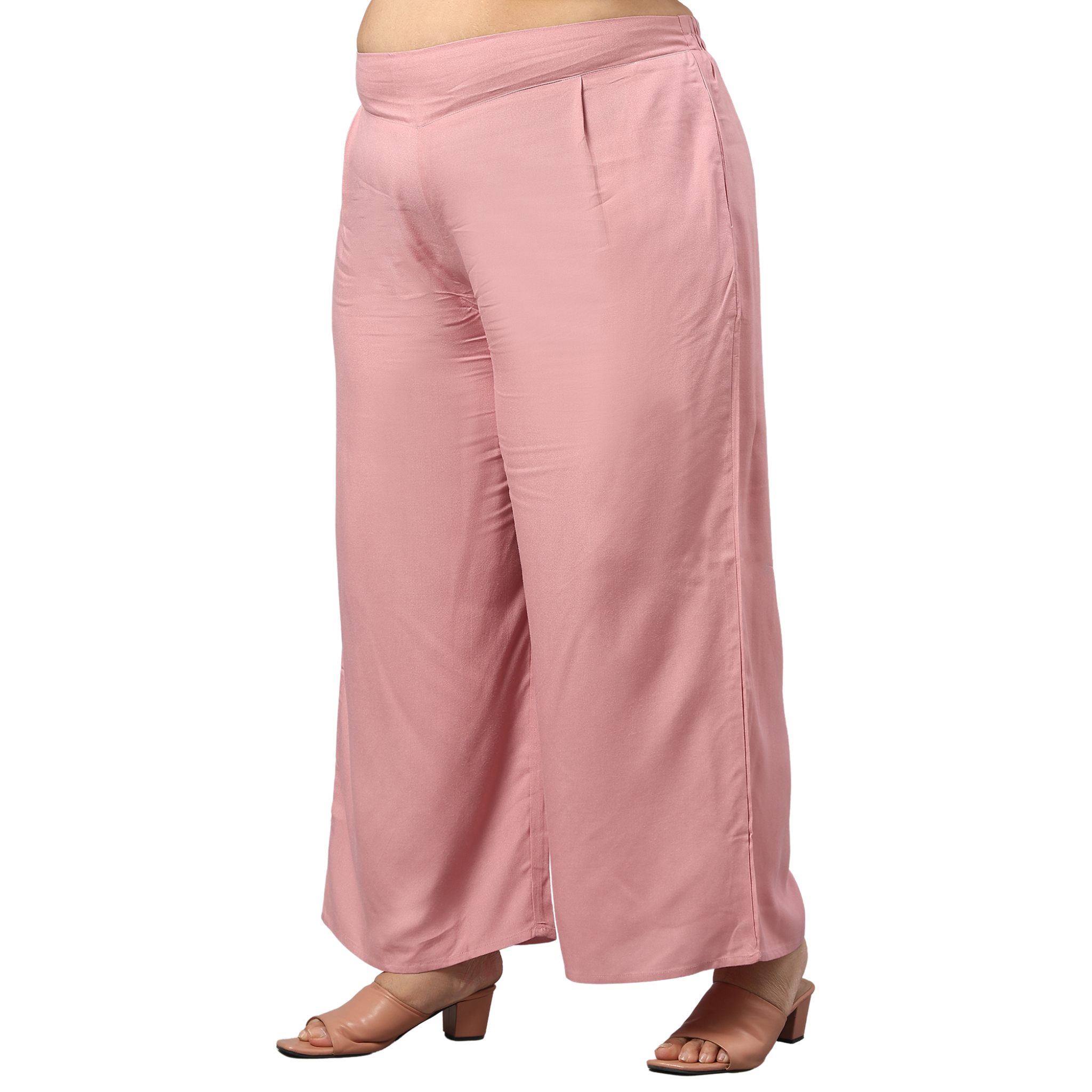 Pink Solid Plus Size Co-Ord Set