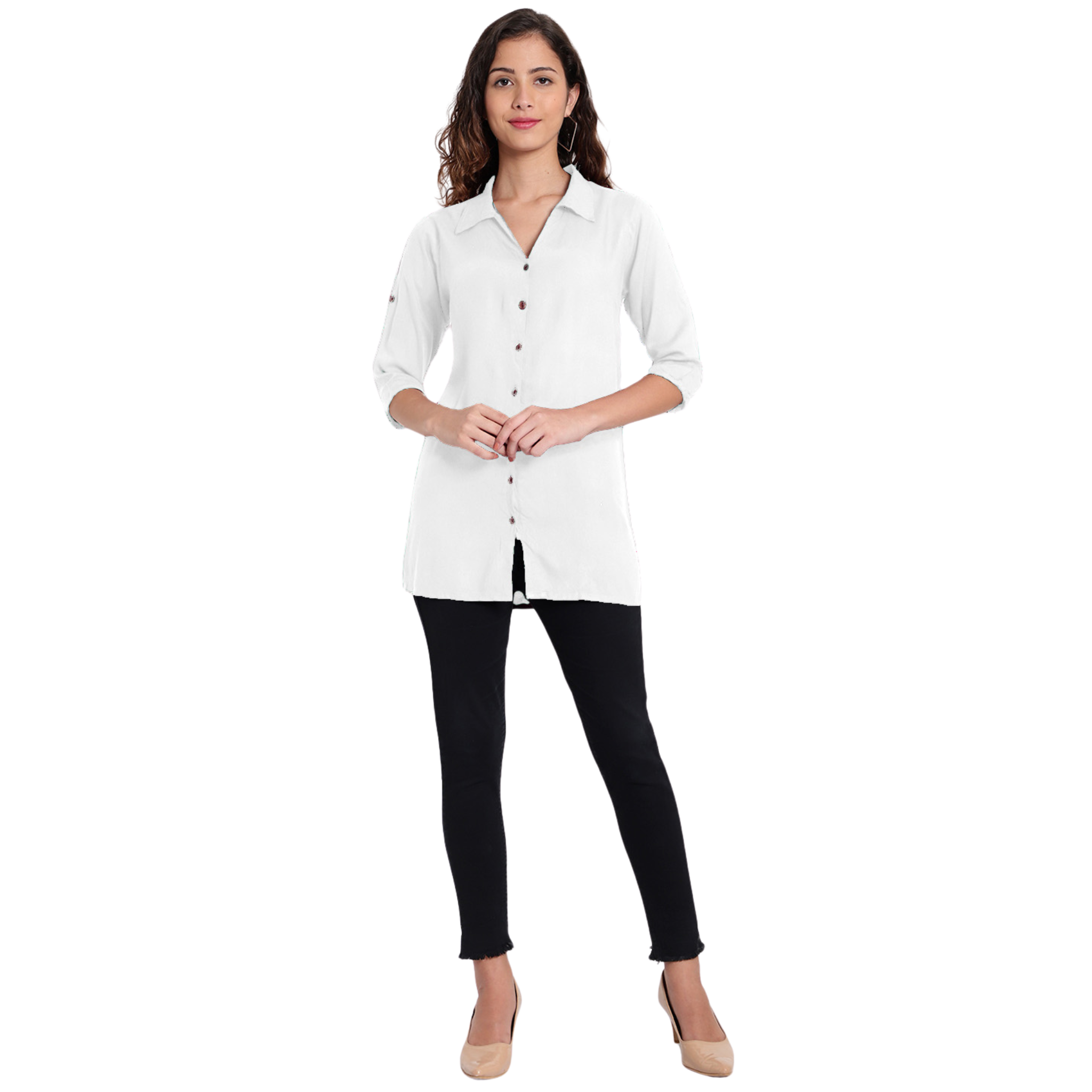 White Longline Shirt