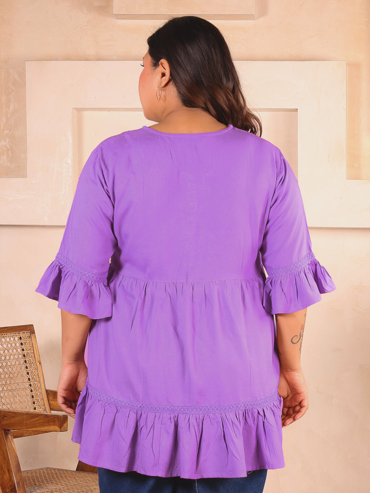 Lavender Lace Plus Size Tunic