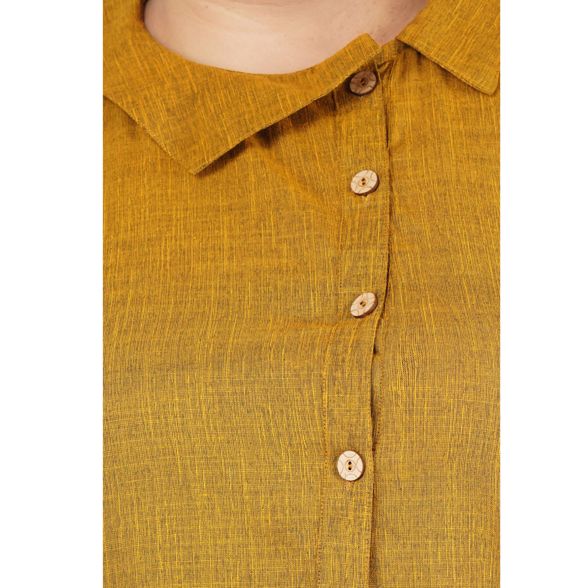Mustard Solid Plus Size Tunic