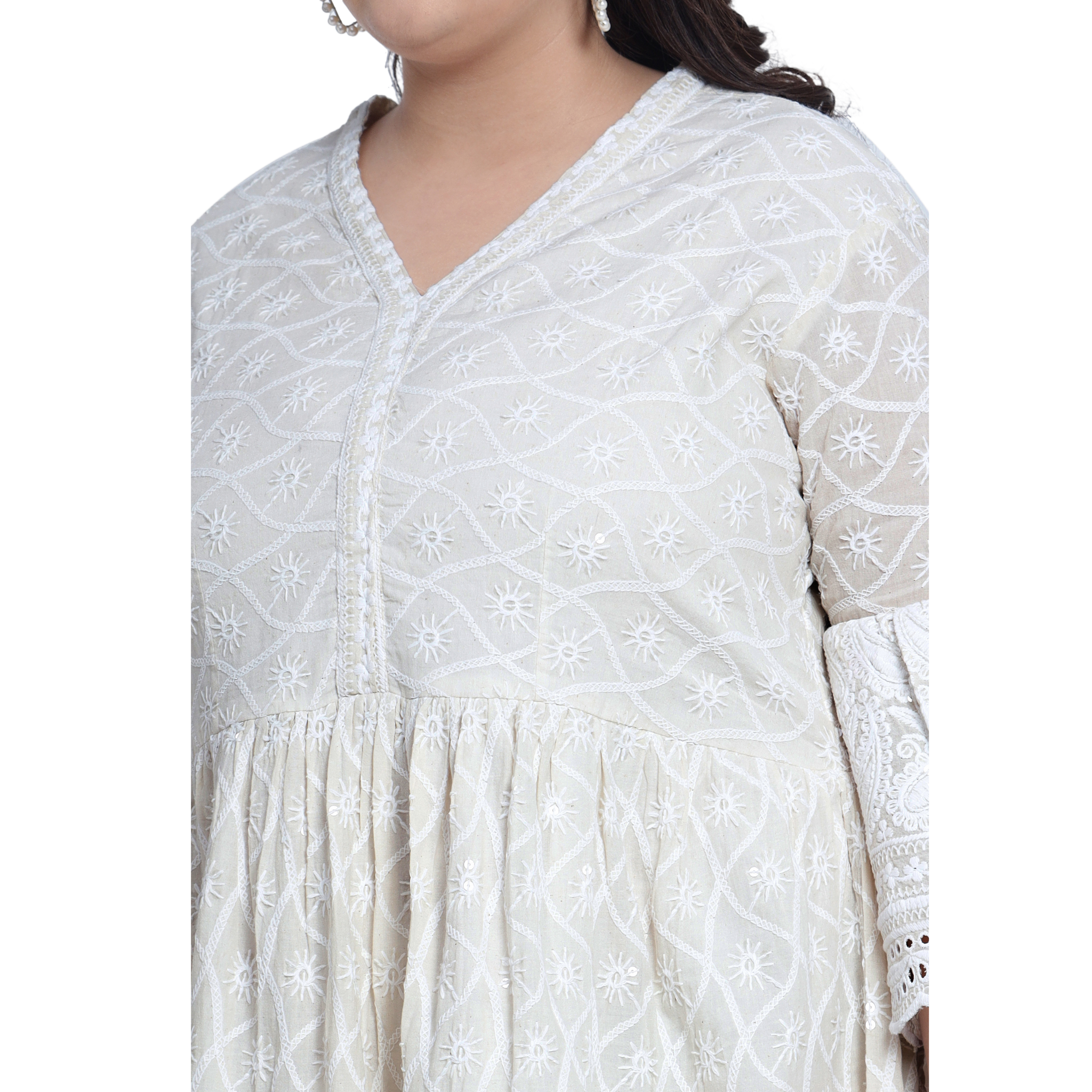 White Lace Plus Size Dress