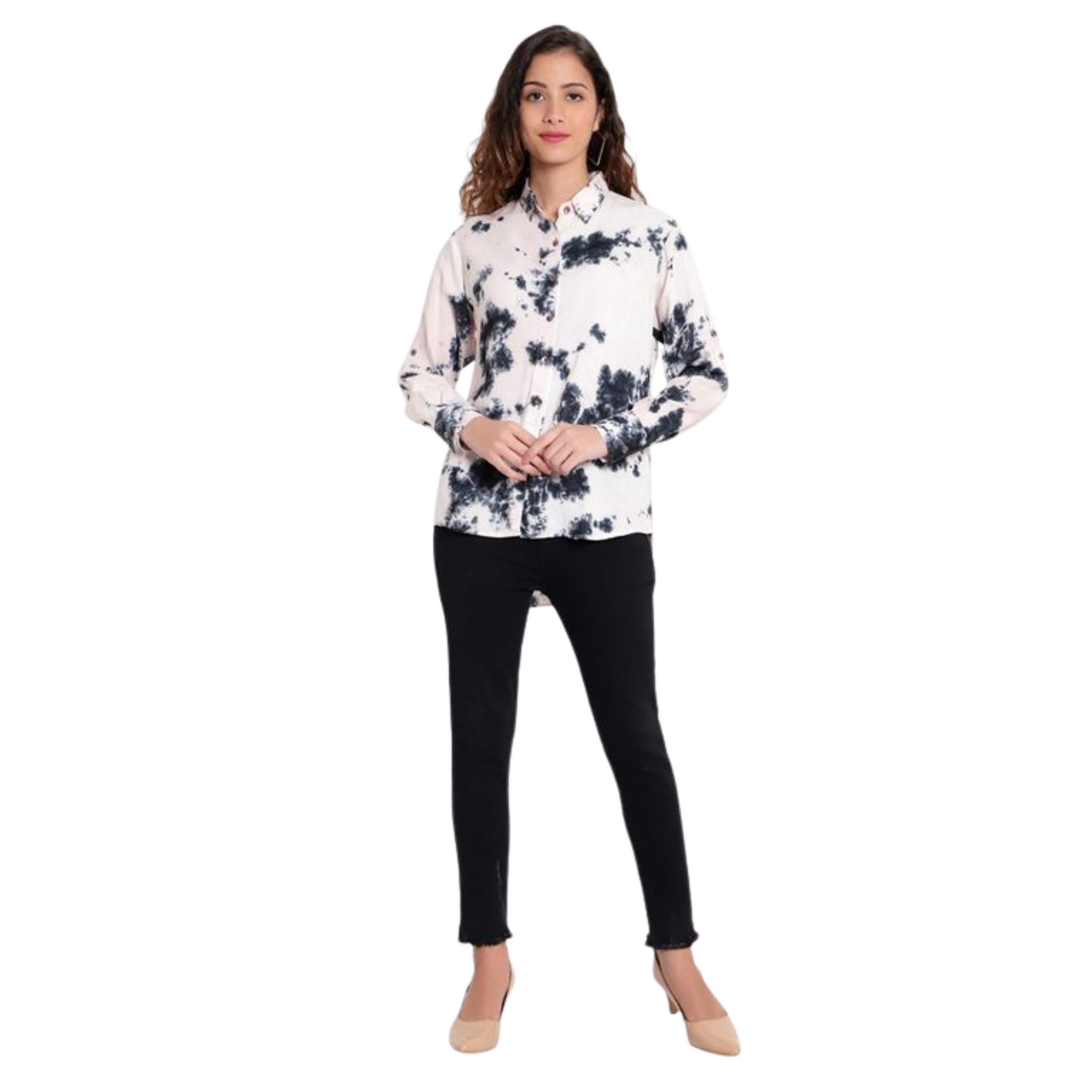 Black and White Tie Dye Shirt