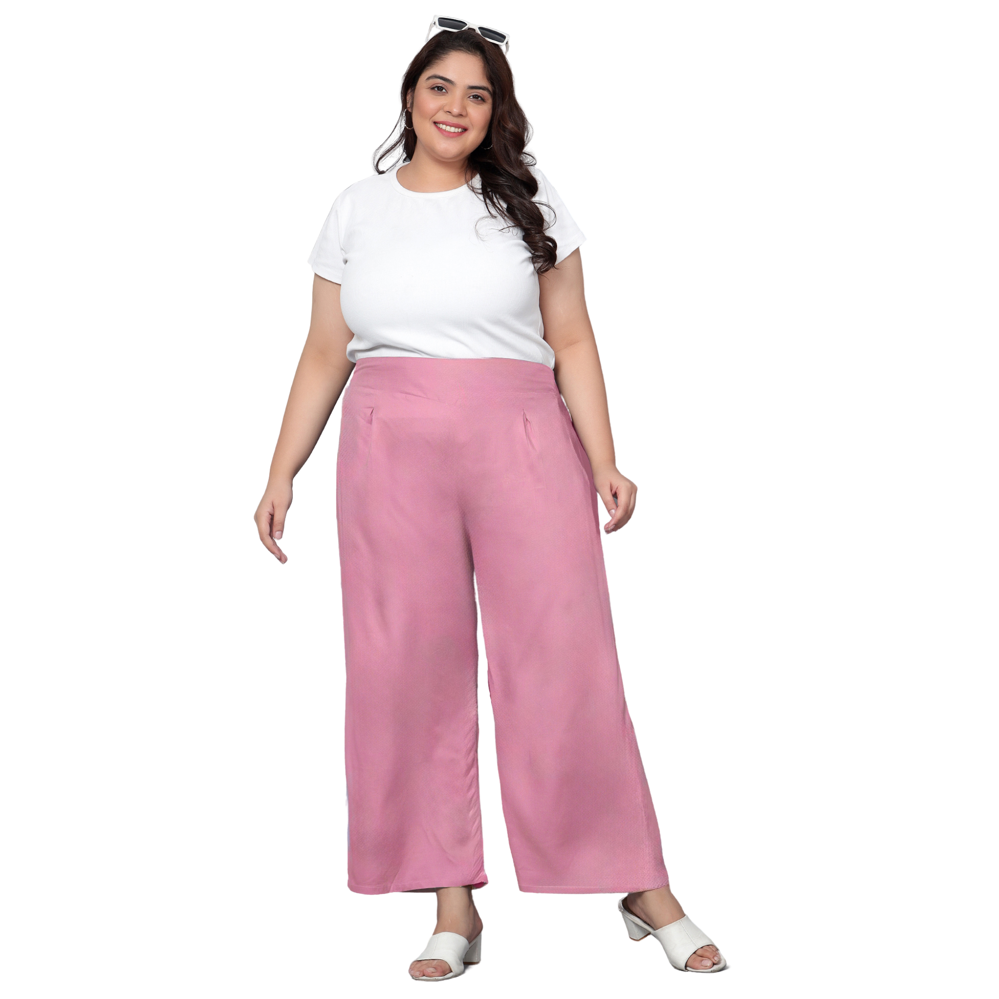 Pink Plus Size Trousers