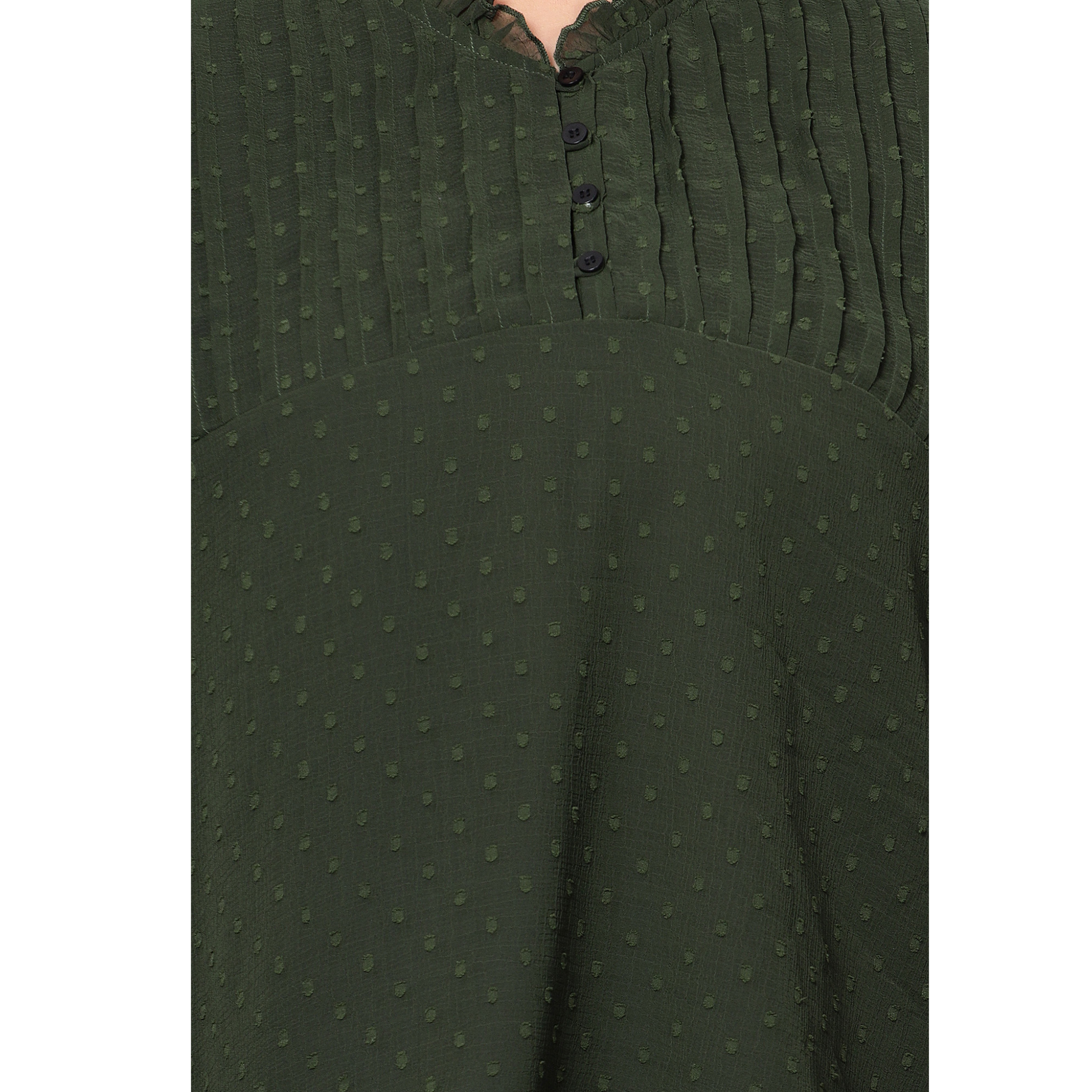 Green Georgette Plus Size Tunic