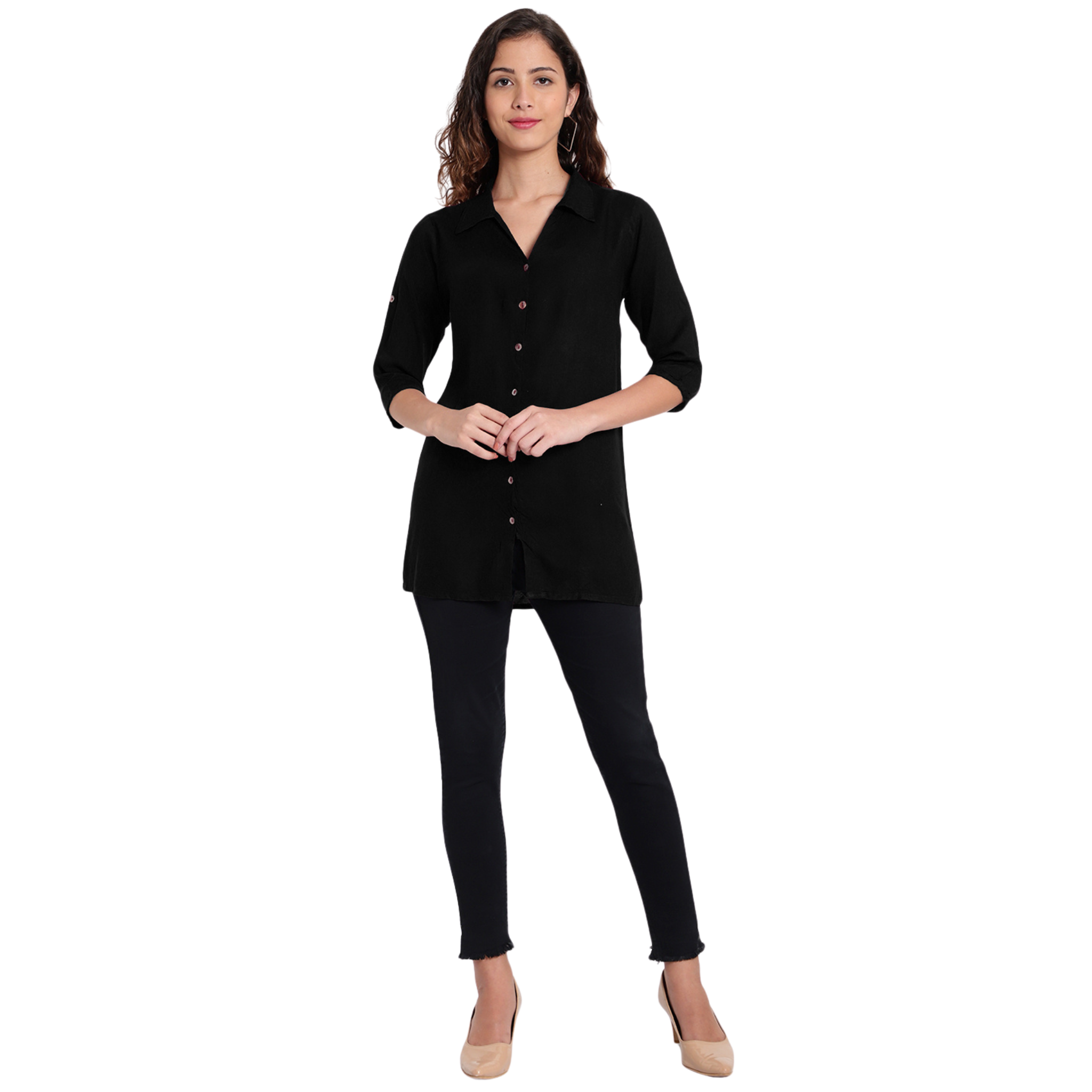 Black Longline Shirt