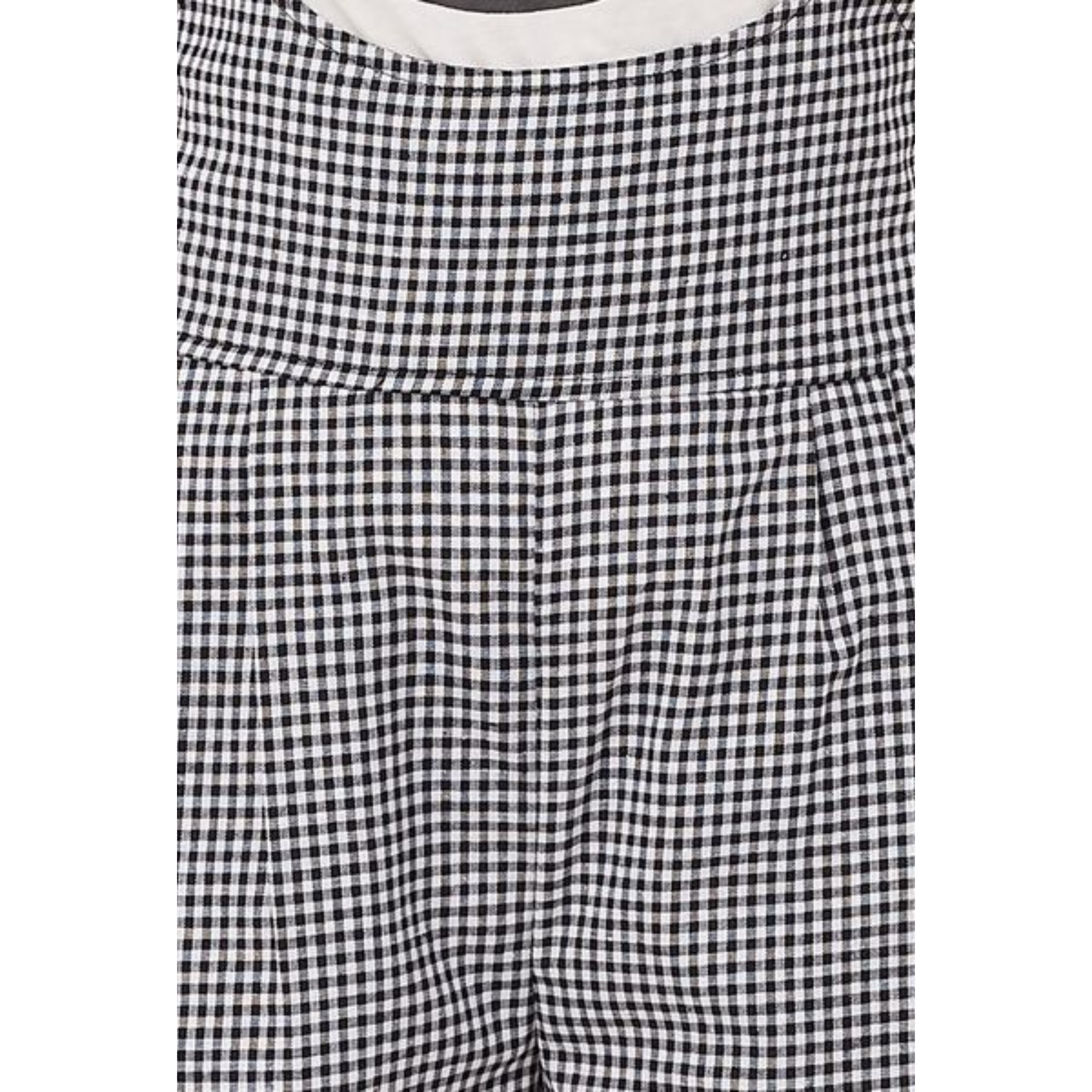 White & Black Checkered Dungaree
