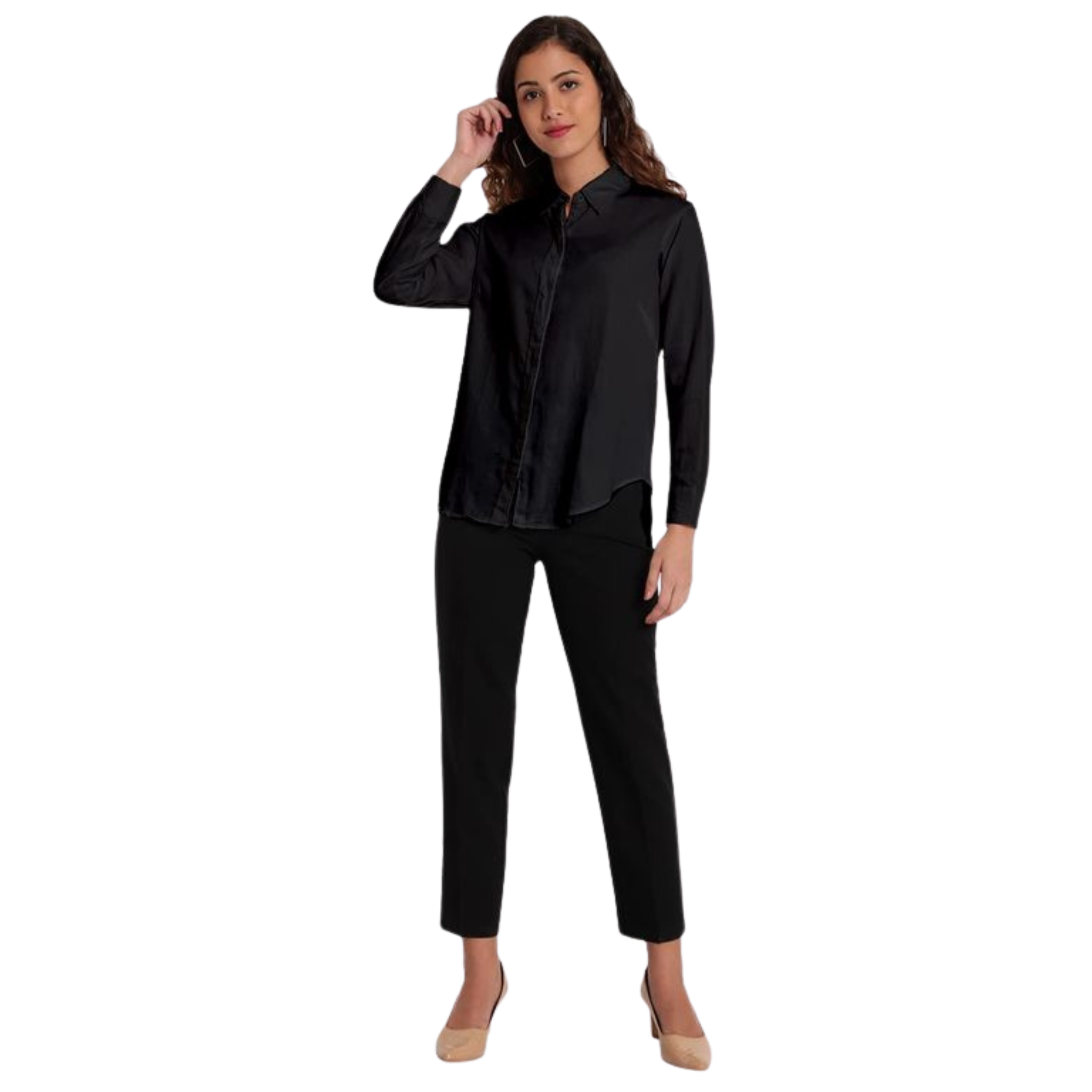 Black Slim Fit Formal Shirt