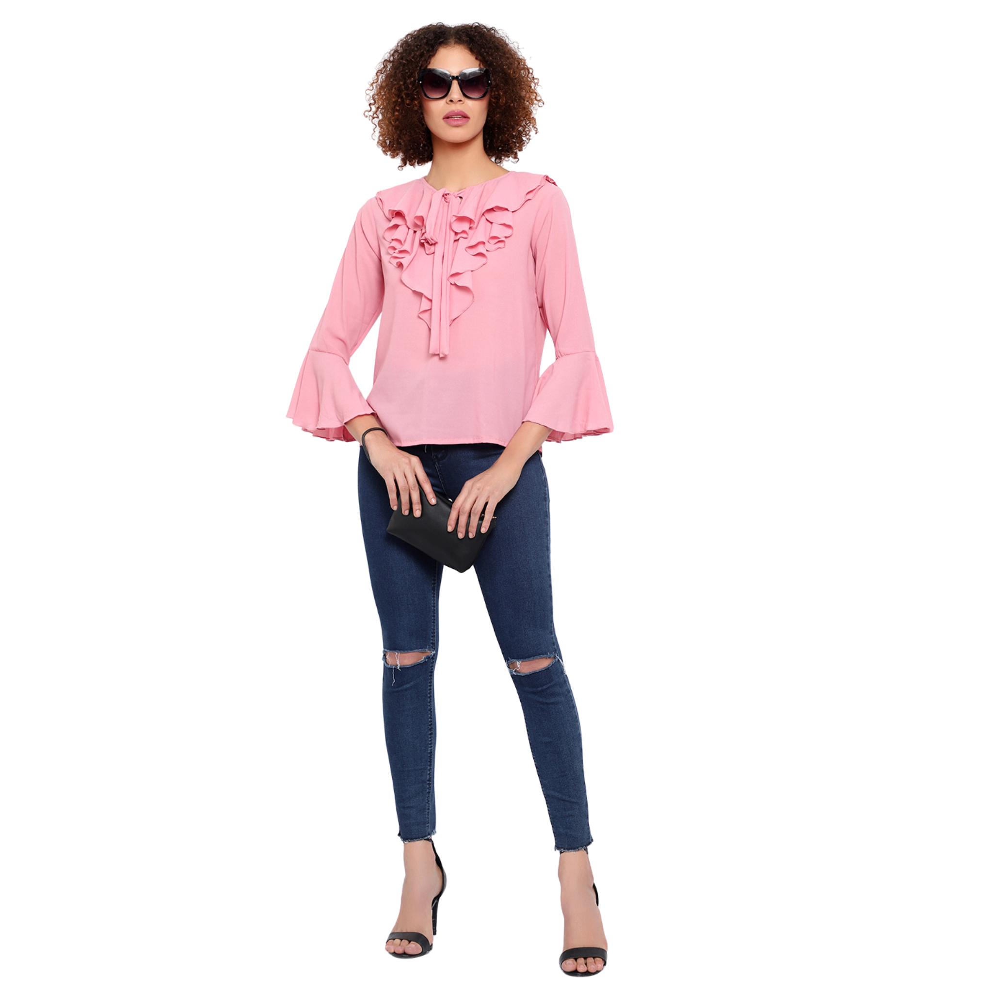 Pink Flared Top