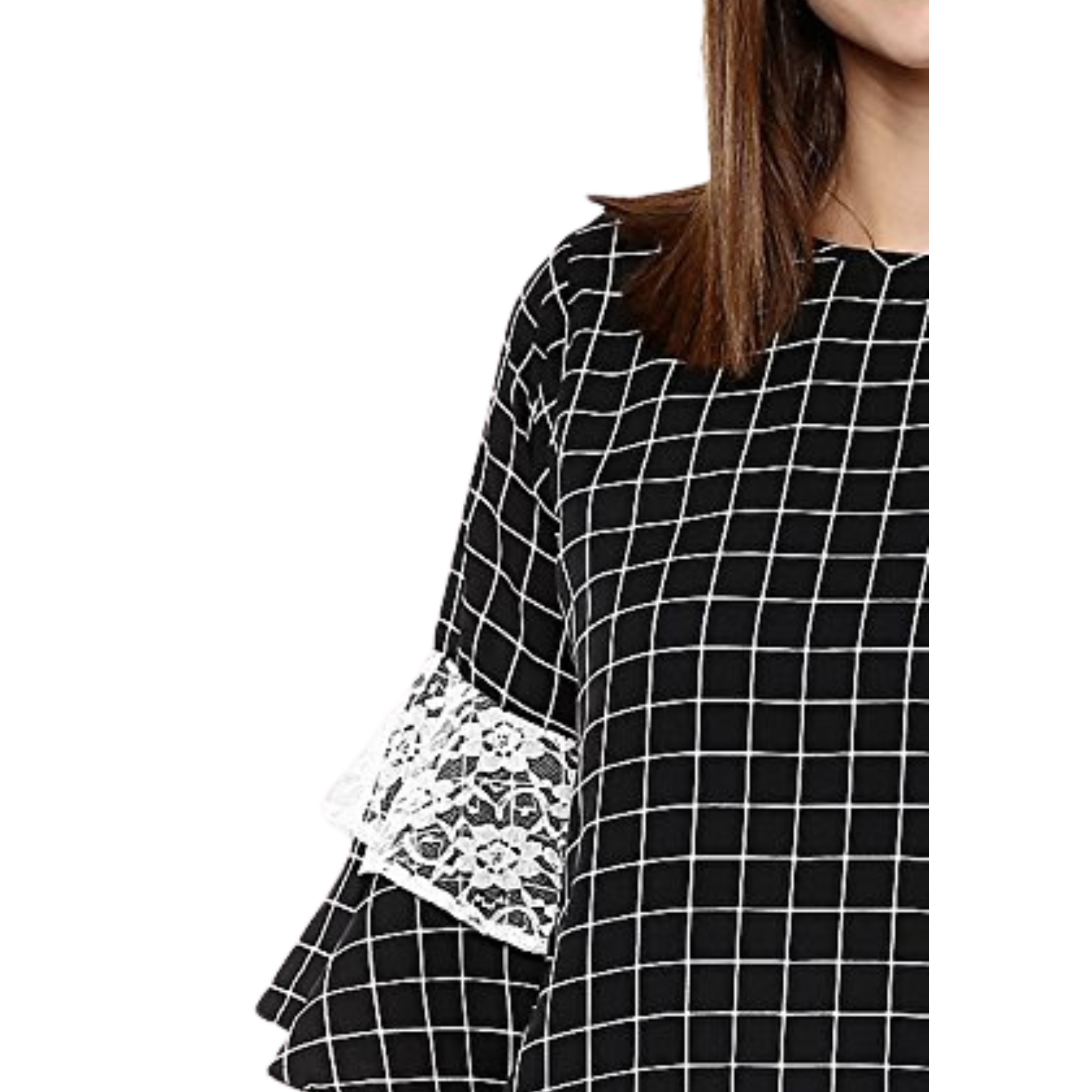 Black Checkered Top