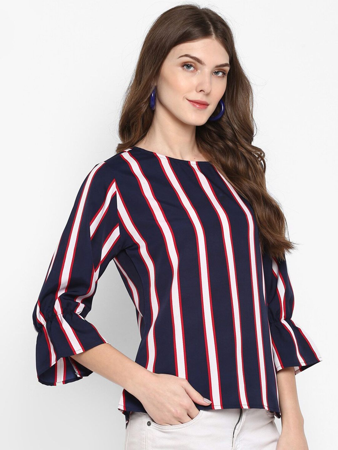 Blue Stripe Top — view 3